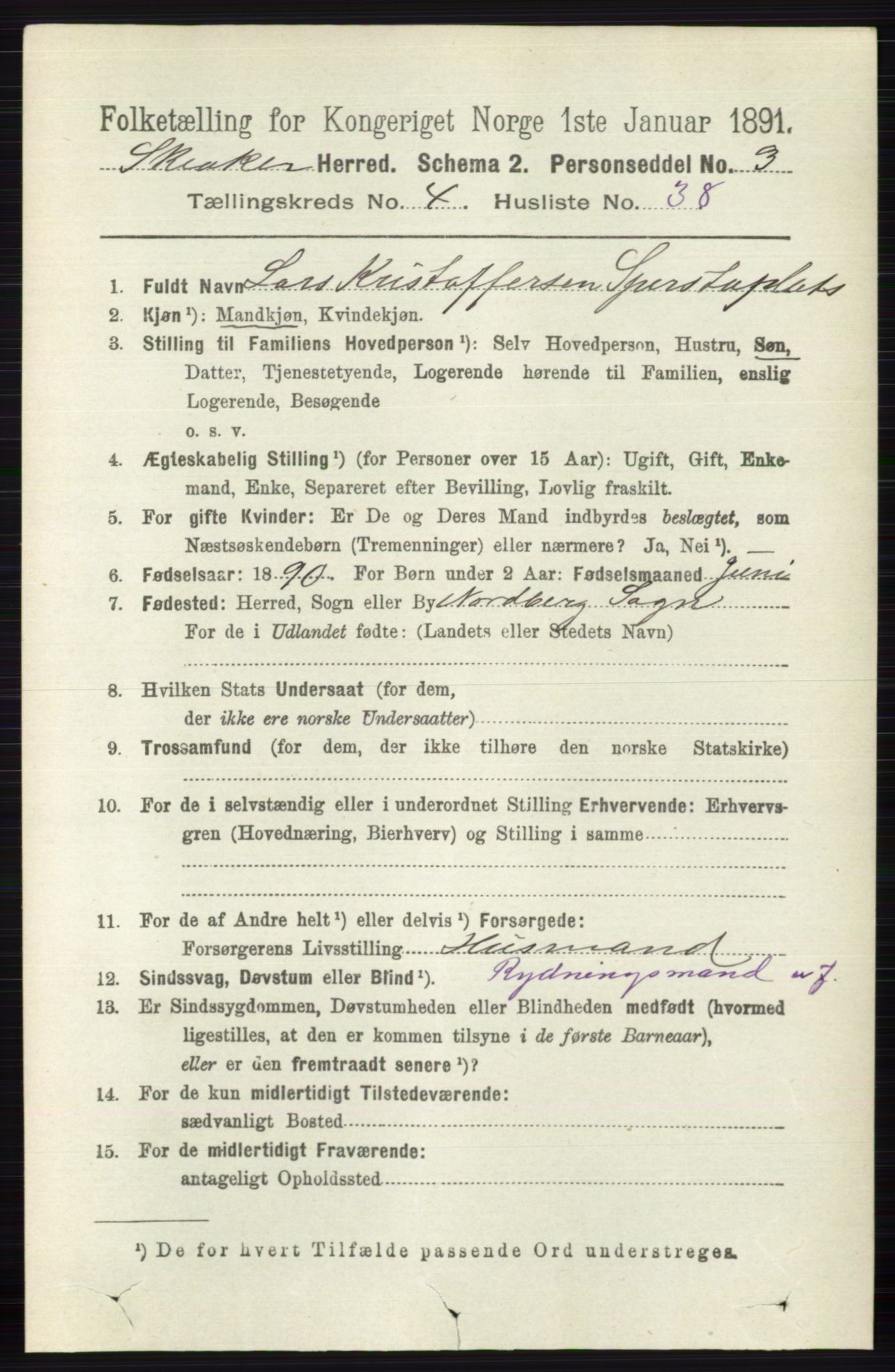 RA, 1891 census for 0513 Skjåk, 1891, p. 1528