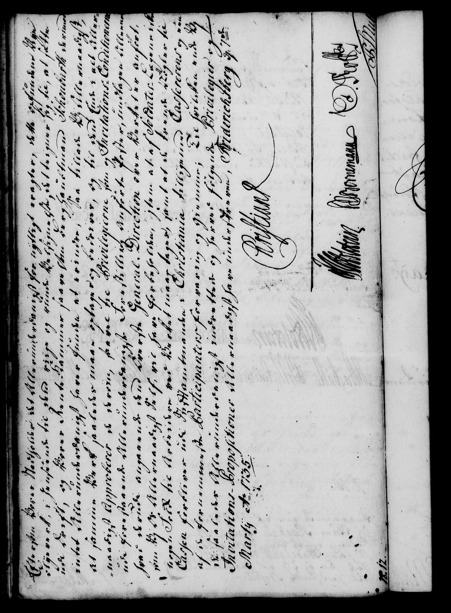 Rentekammeret, Kammerkanselliet, RA/EA-3111/G/Gf/Gfa/L0018: Norsk relasjons- og resolusjonsprotokoll (merket RK 52.18), 1735, p. 111