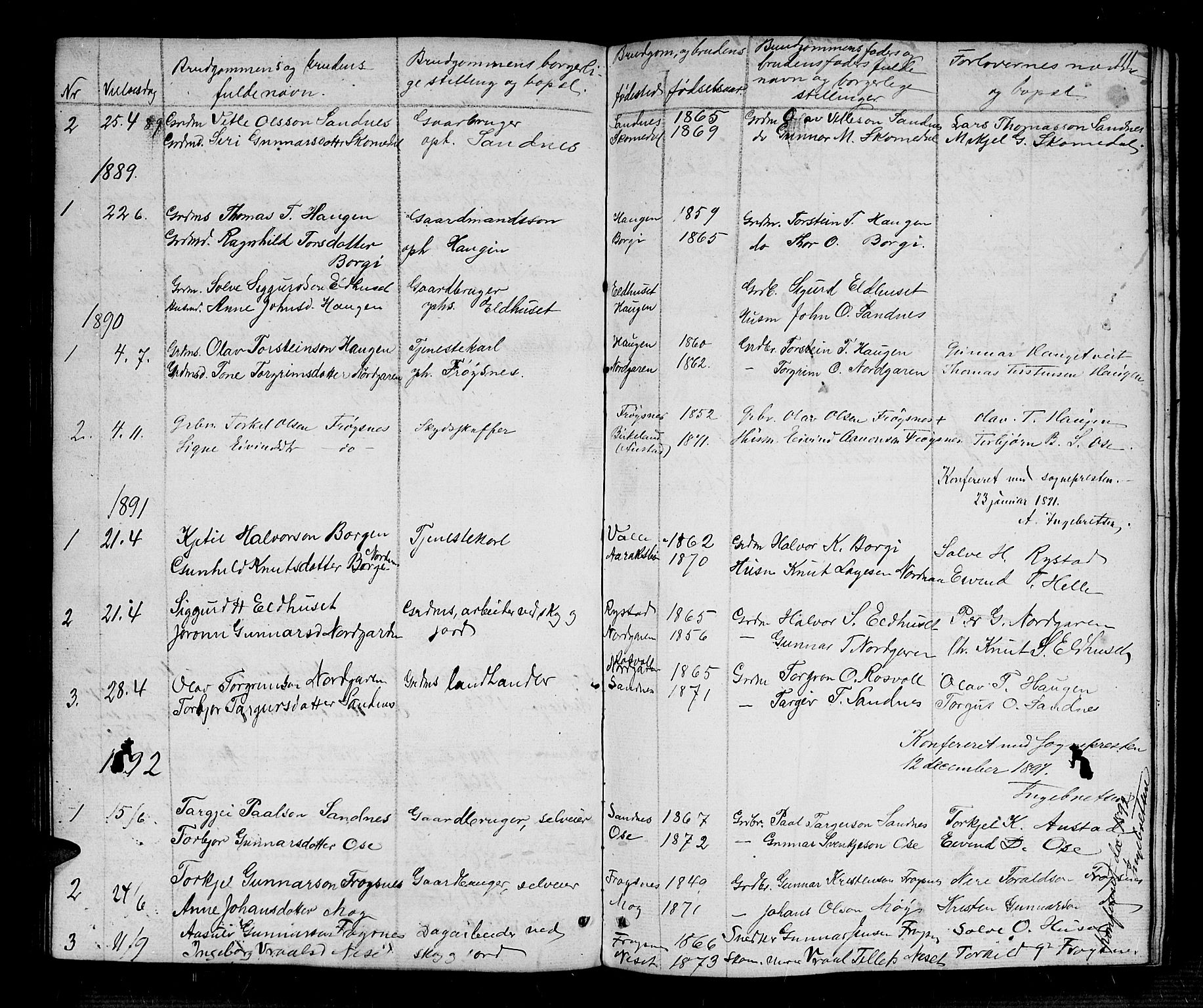 Bygland sokneprestkontor, AV/SAK-1111-0006/F/Fb/Fbc/L0001: Parish register (copy) no. B 1, 1848-1894, p. 111