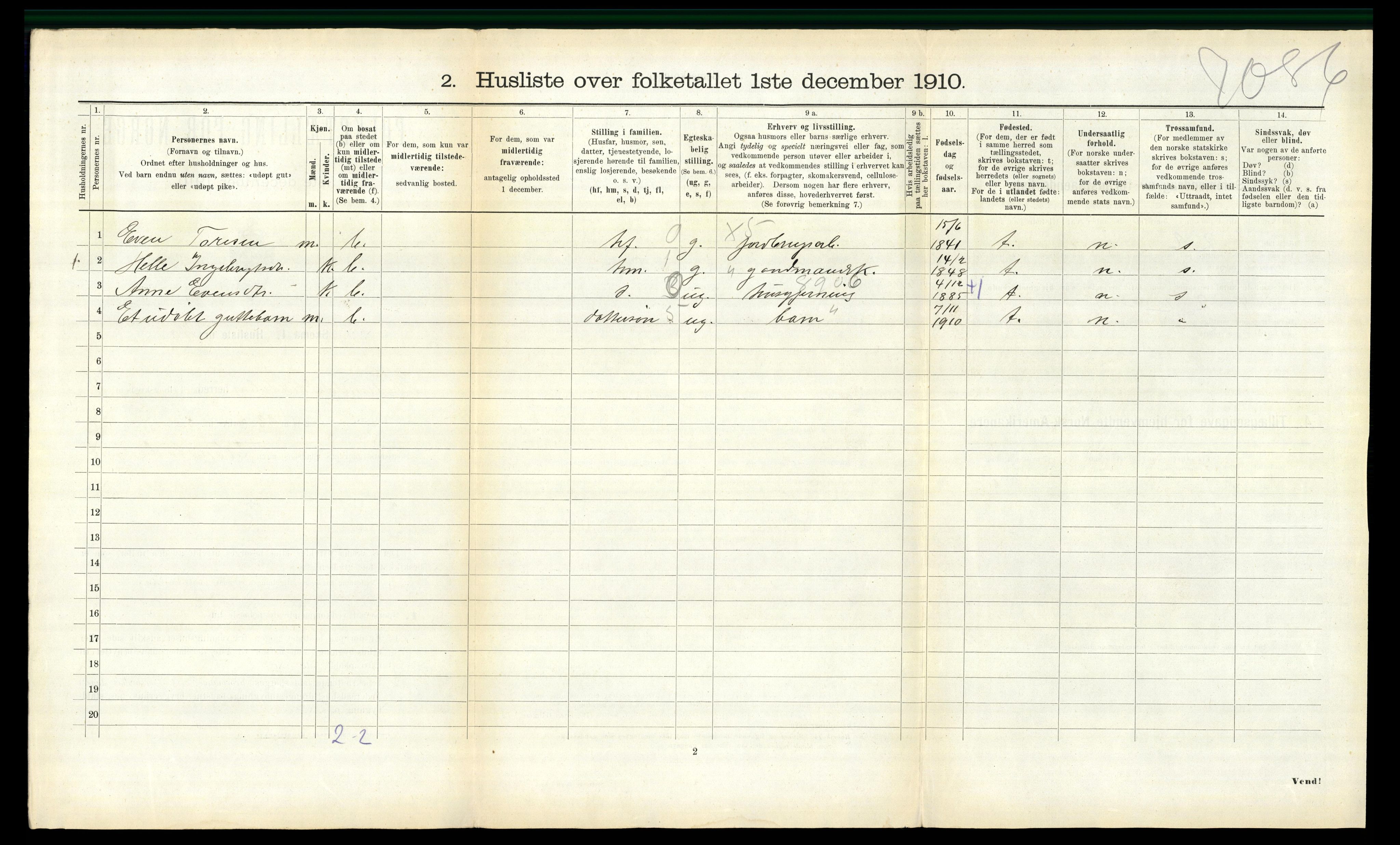 RA, 1910 census for Hølonda, 1910, p. 347