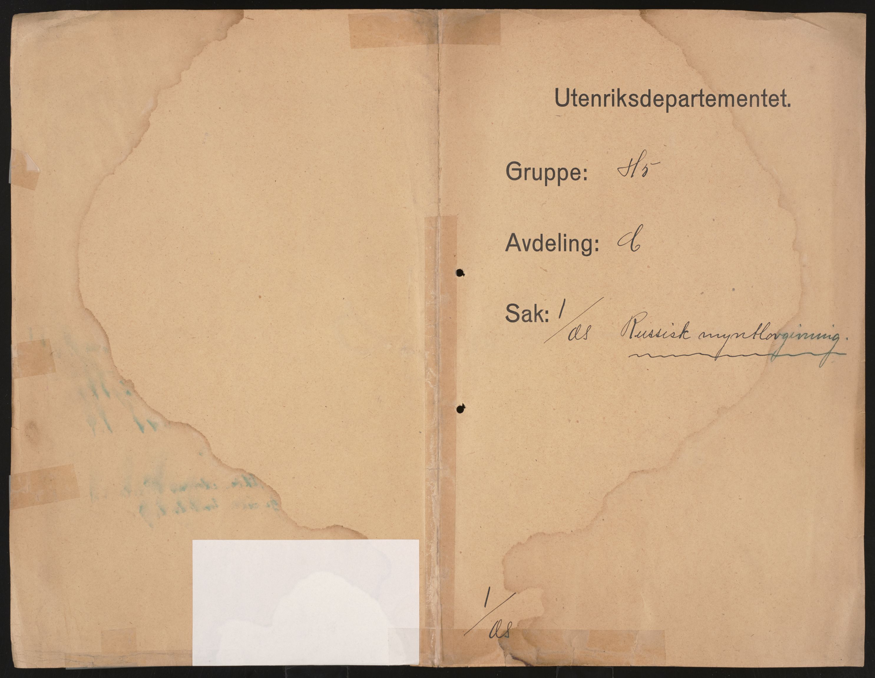 Utenriksdepartementet, RA/S-2259, 1846-1939, p. 398