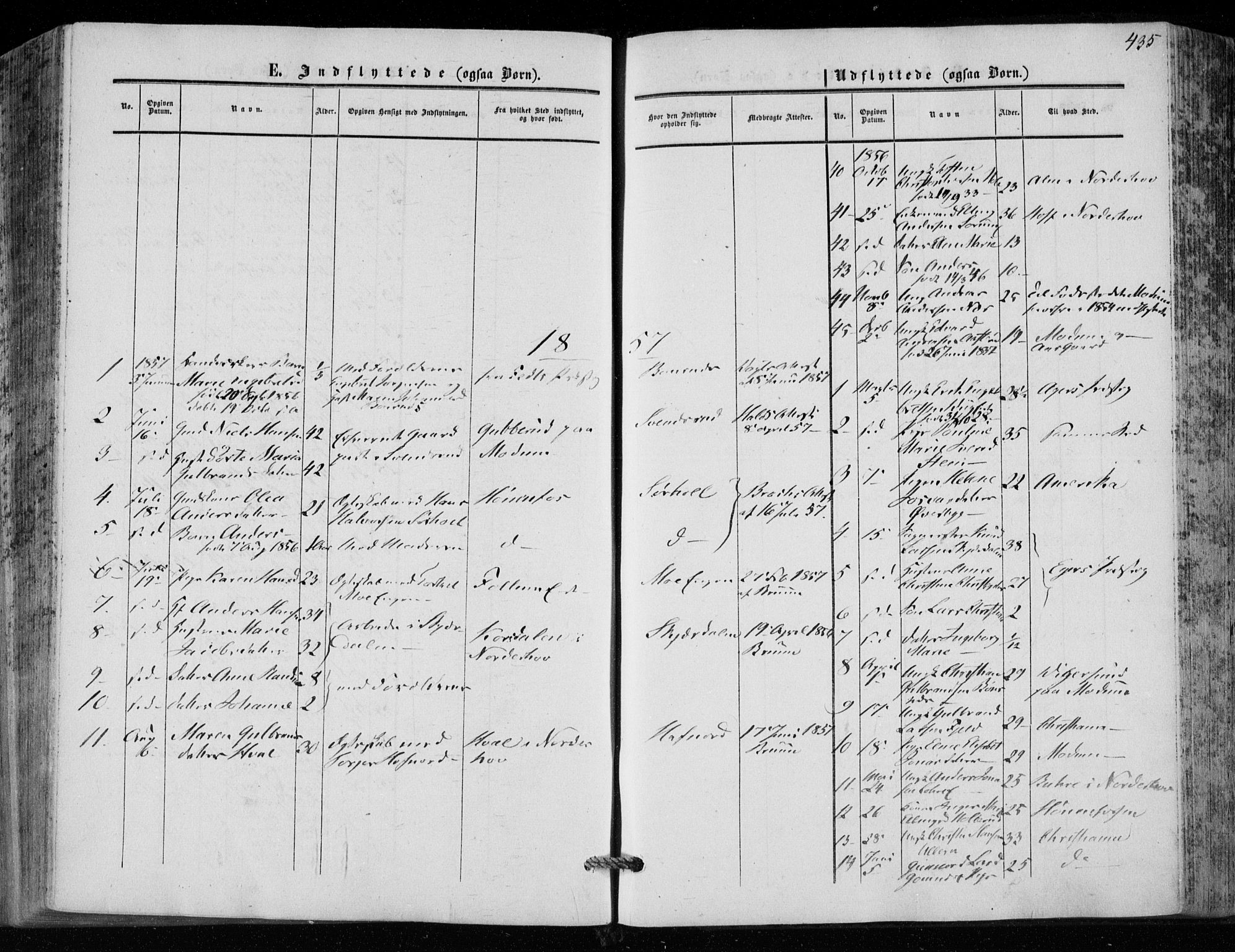 Hole kirkebøker, SAKO/A-228/F/Fa/L0006: Parish register (official) no. I 6, 1852-1872, p. 435