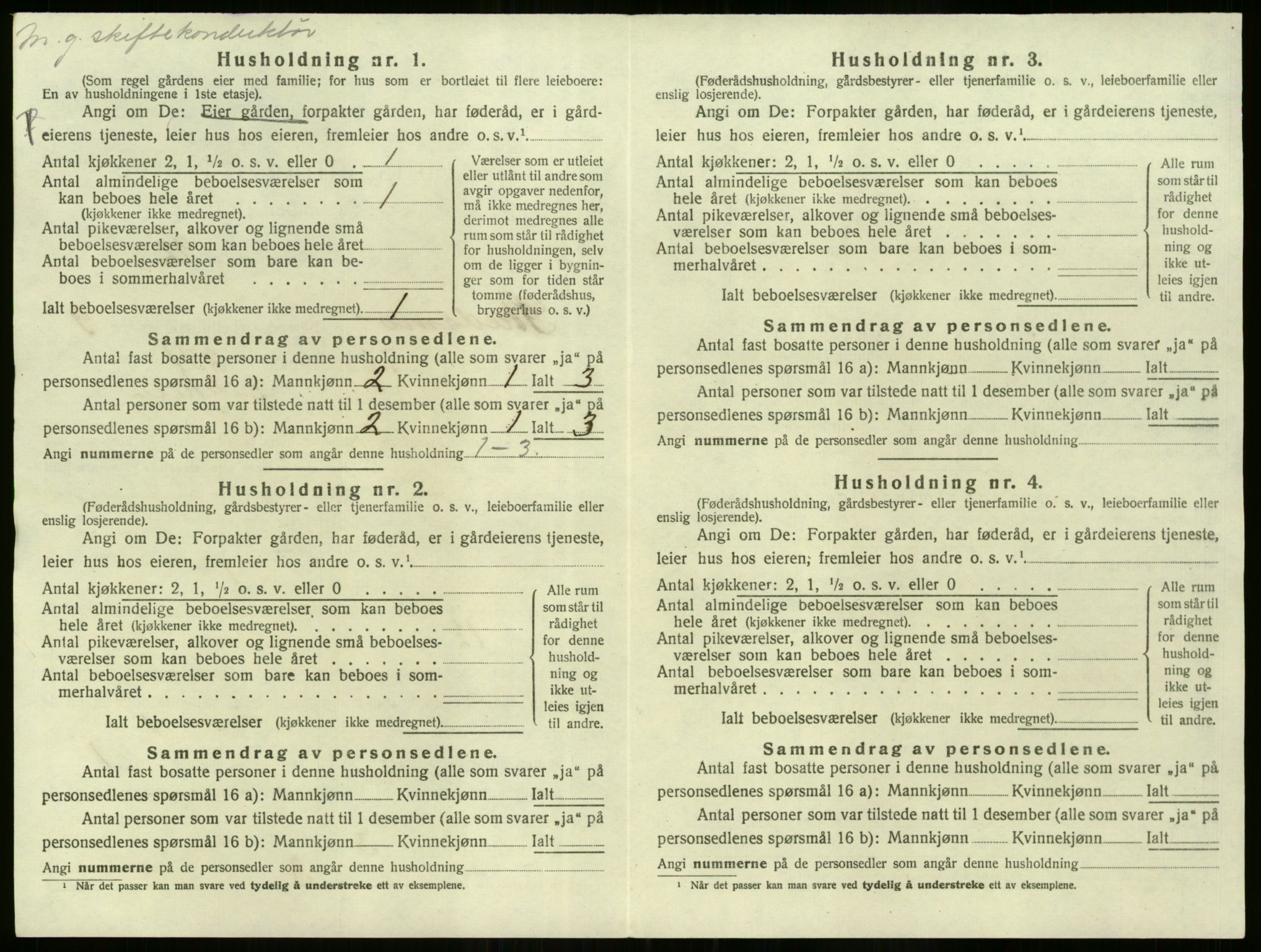 SAO, 1920 census for Skedsmo, 1920, p. 1488