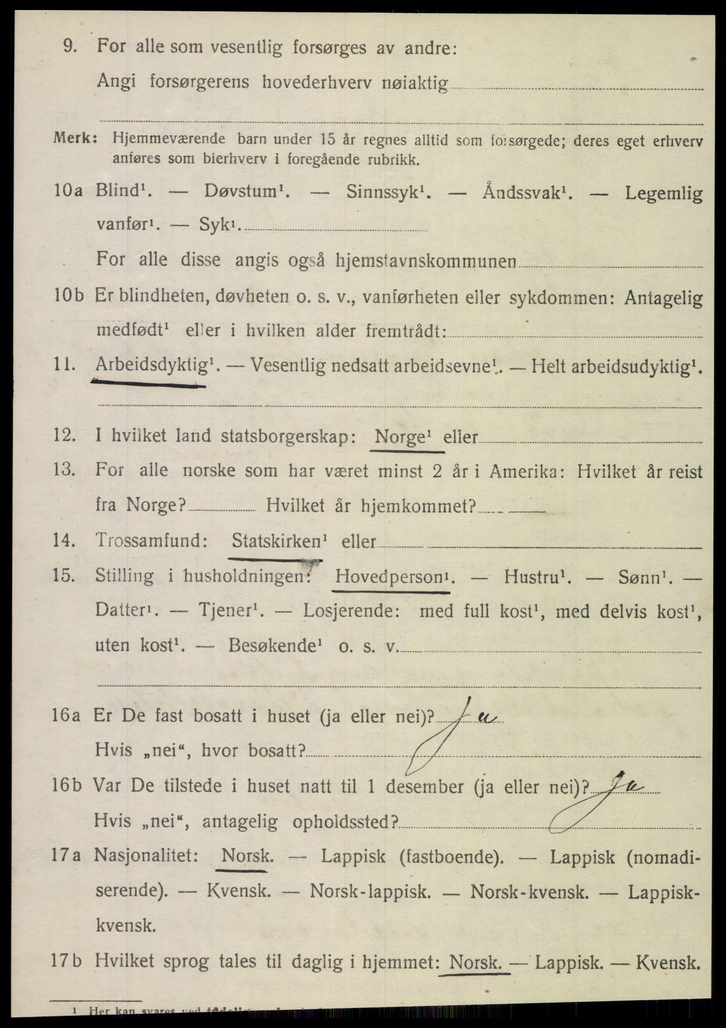 SAT, 1920 census for Hattfjelldal, 1920, p. 2509