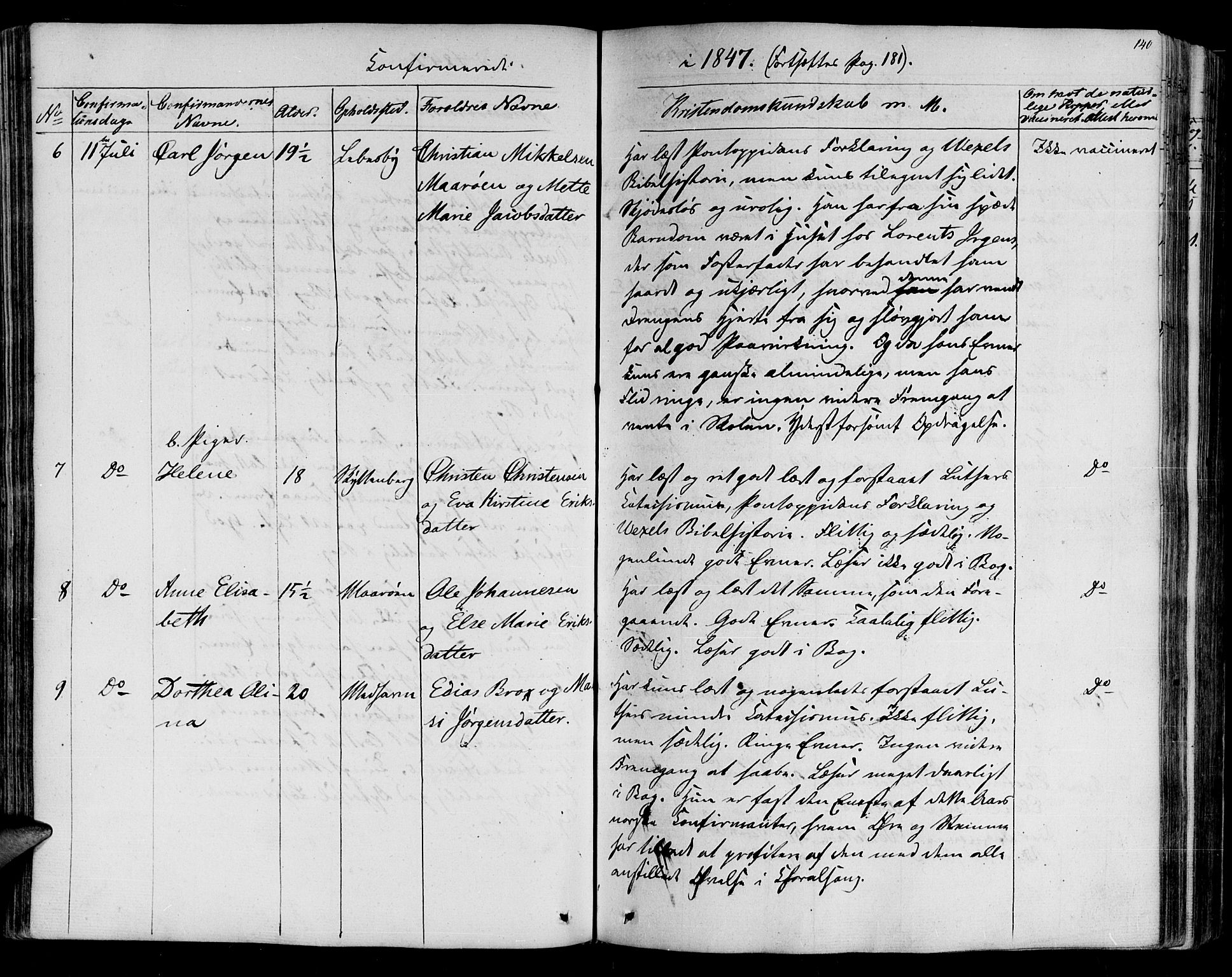 Lebesby sokneprestkontor, AV/SATØ-S-1353/H/Ha/L0003kirke: Parish register (official) no. 3, 1833-1852, p. 140