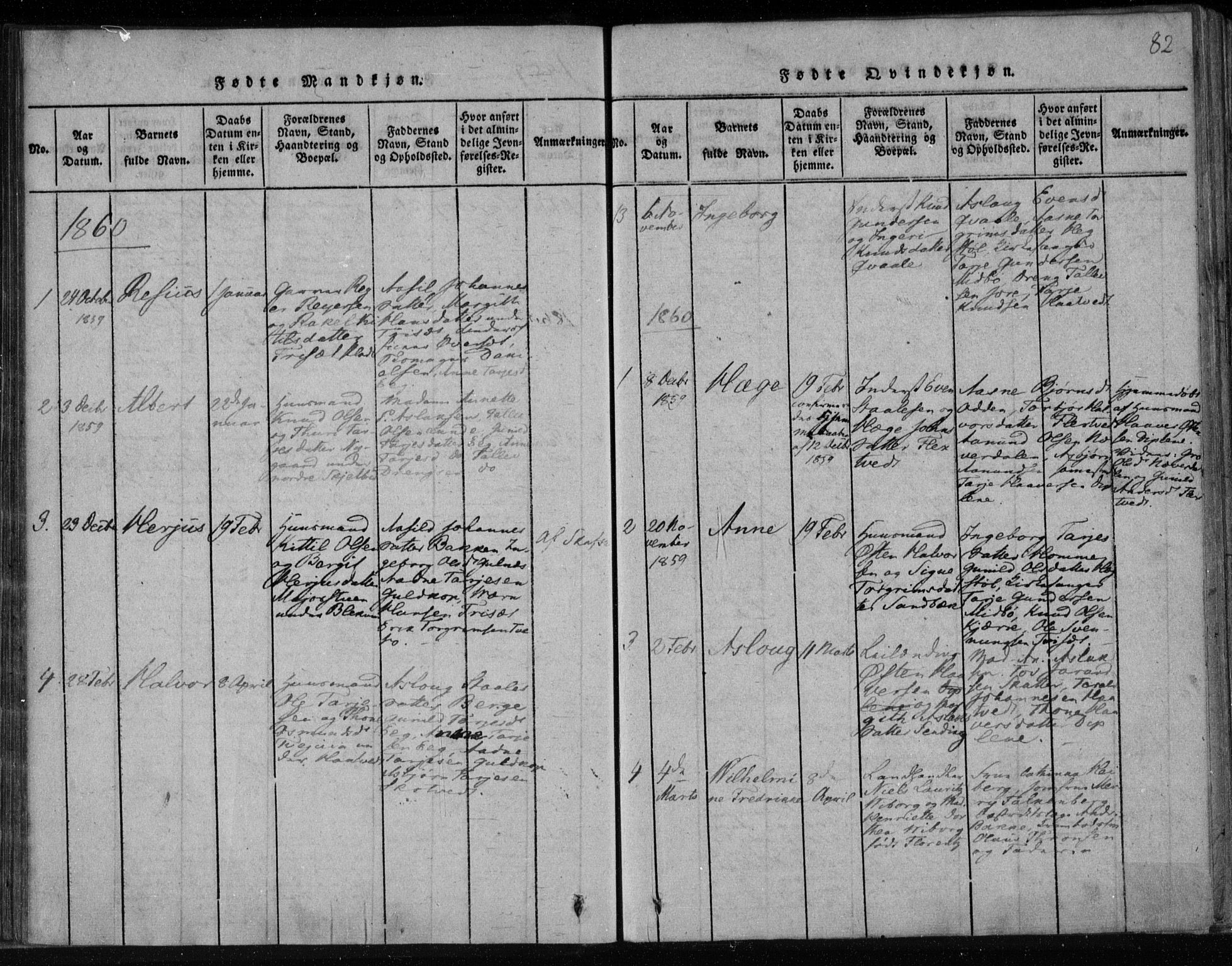 Lårdal kirkebøker, SAKO/A-284/F/Fa/L0005: Parish register (official) no. I 5, 1815-1860, p. 82