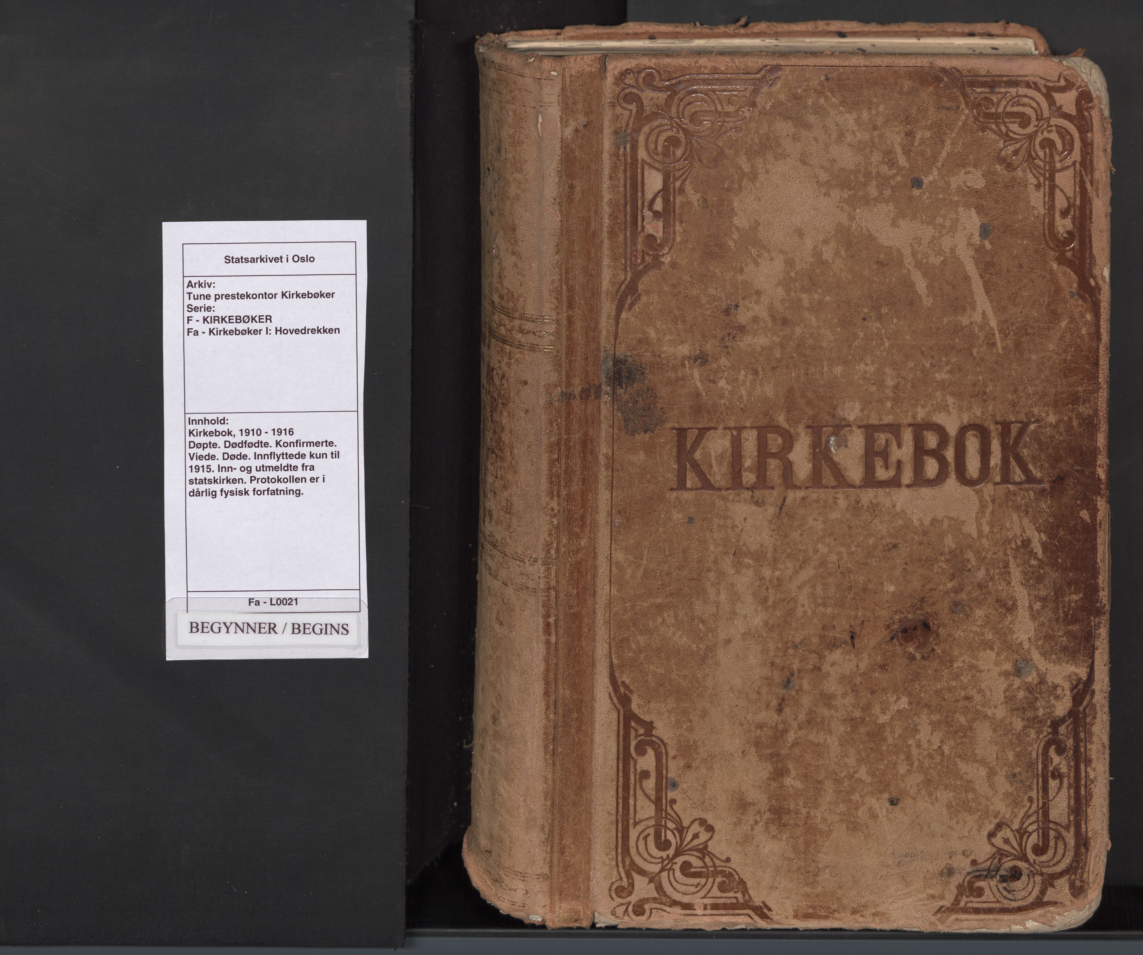 Tune prestekontor Kirkebøker, SAO/A-2007/F/Fa: Parish register (official) no. 21, 1910-1916