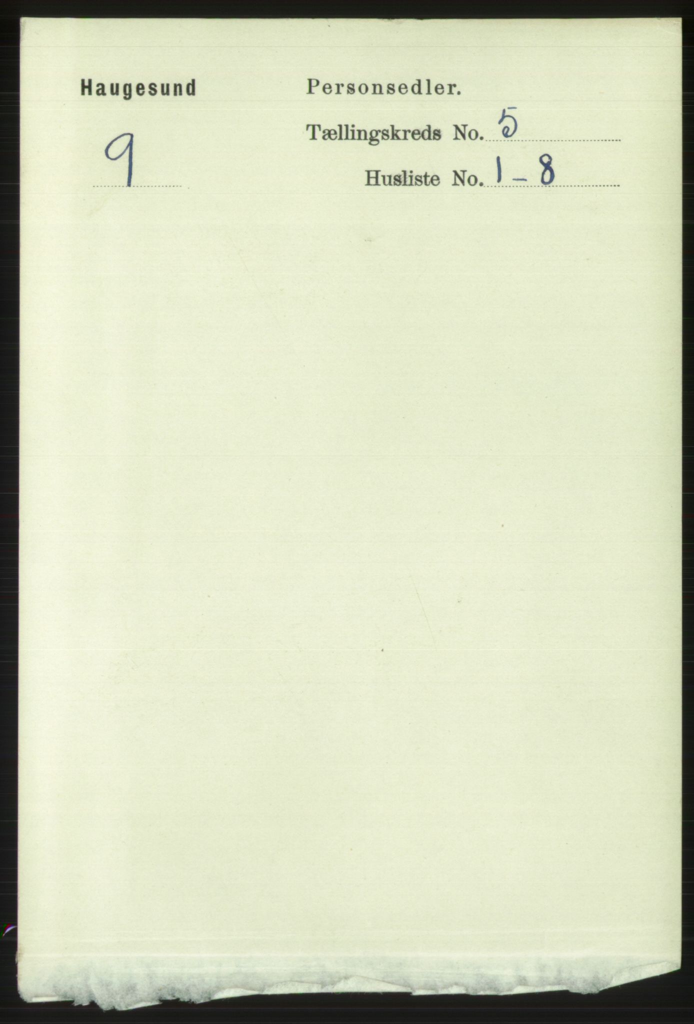 RA, 1891 census for 1106 Haugesund, 1891, p. 1932
