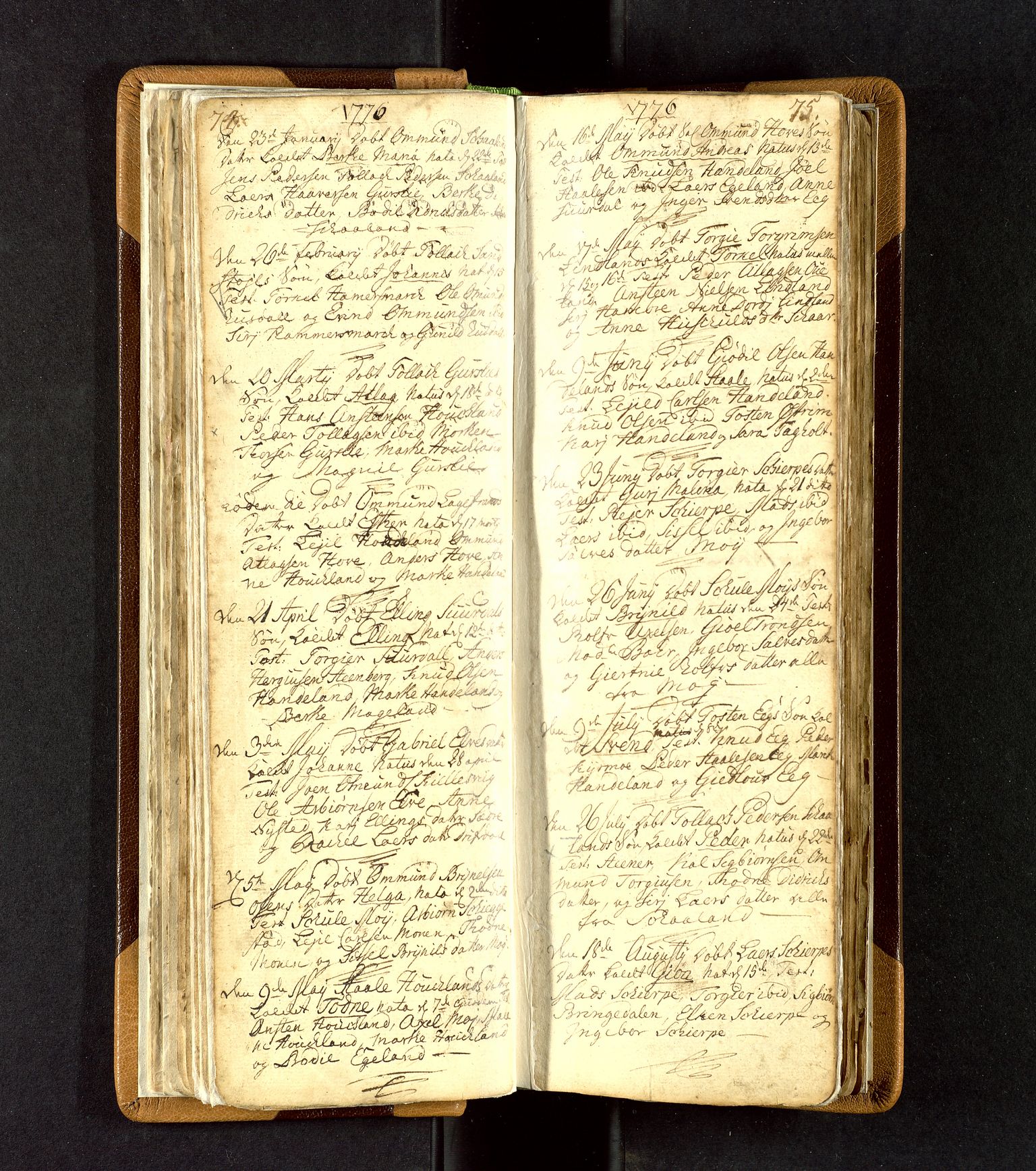 Lund sokneprestkontor, SAST/A-101809/S06/L0003: Parish register (official) no. A 3, 1761-1801, p. 74-75