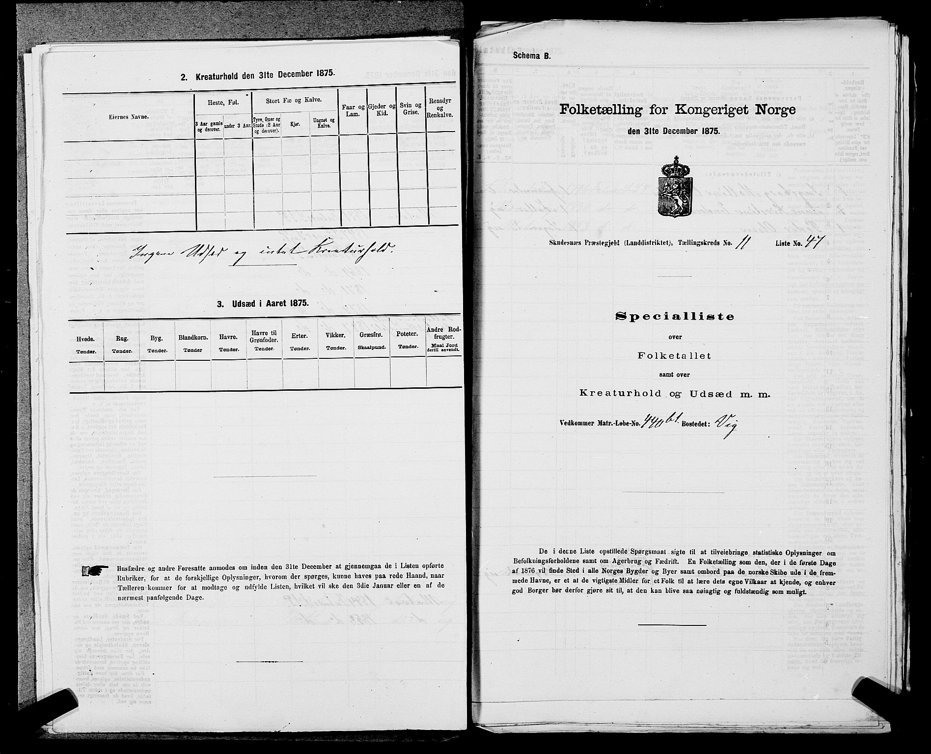 SAST, 1875 census for 1150L Skudenes/Falnes, Åkra og Ferkingstad, 1875, p. 1559