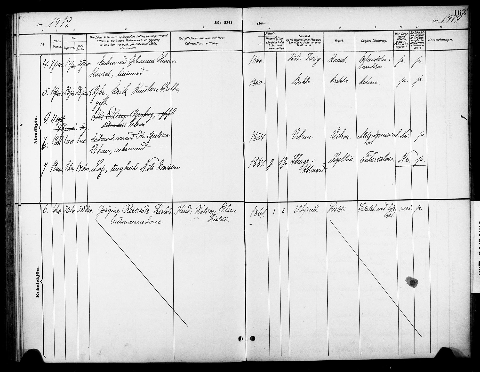 Nore kirkebøker, AV/SAKO-A-238/F/Fc/L0005: Parish register (official) no. III 5, 1898-1922, p. 163