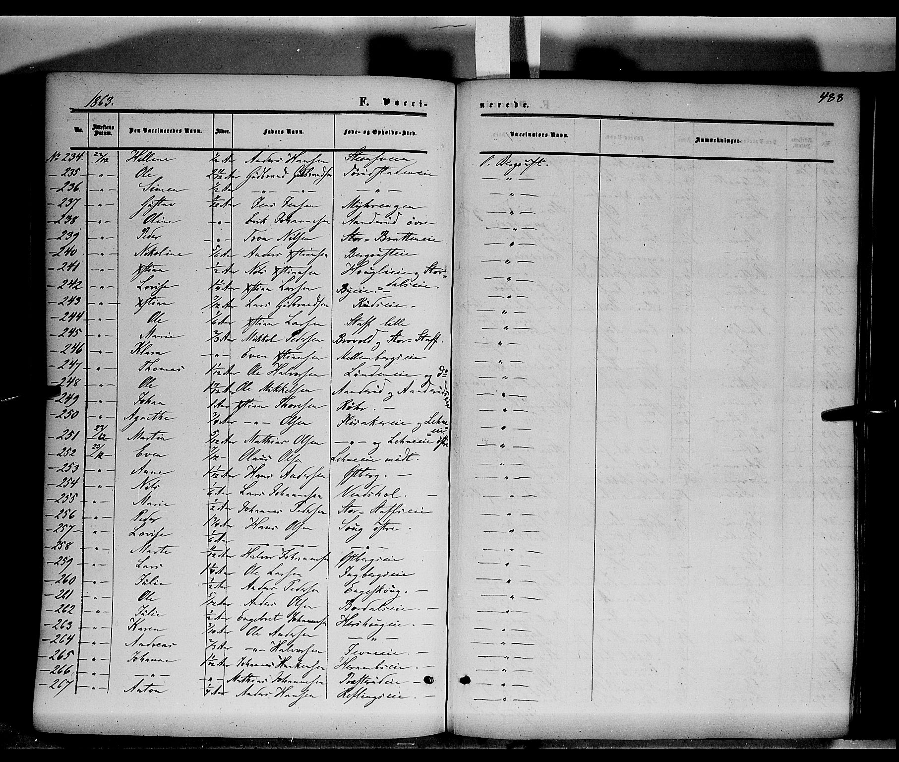 Ringsaker prestekontor, AV/SAH-PREST-014/K/Ka/L0010: Parish register (official) no. 10, 1861-1869, p. 488