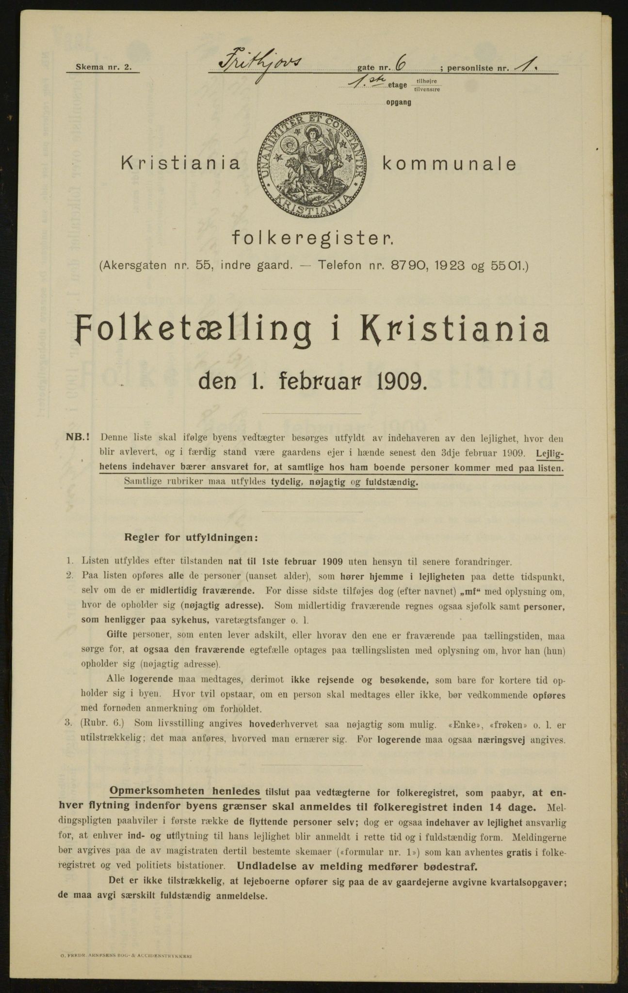 OBA, Municipal Census 1909 for Kristiania, 1909, p. 24384