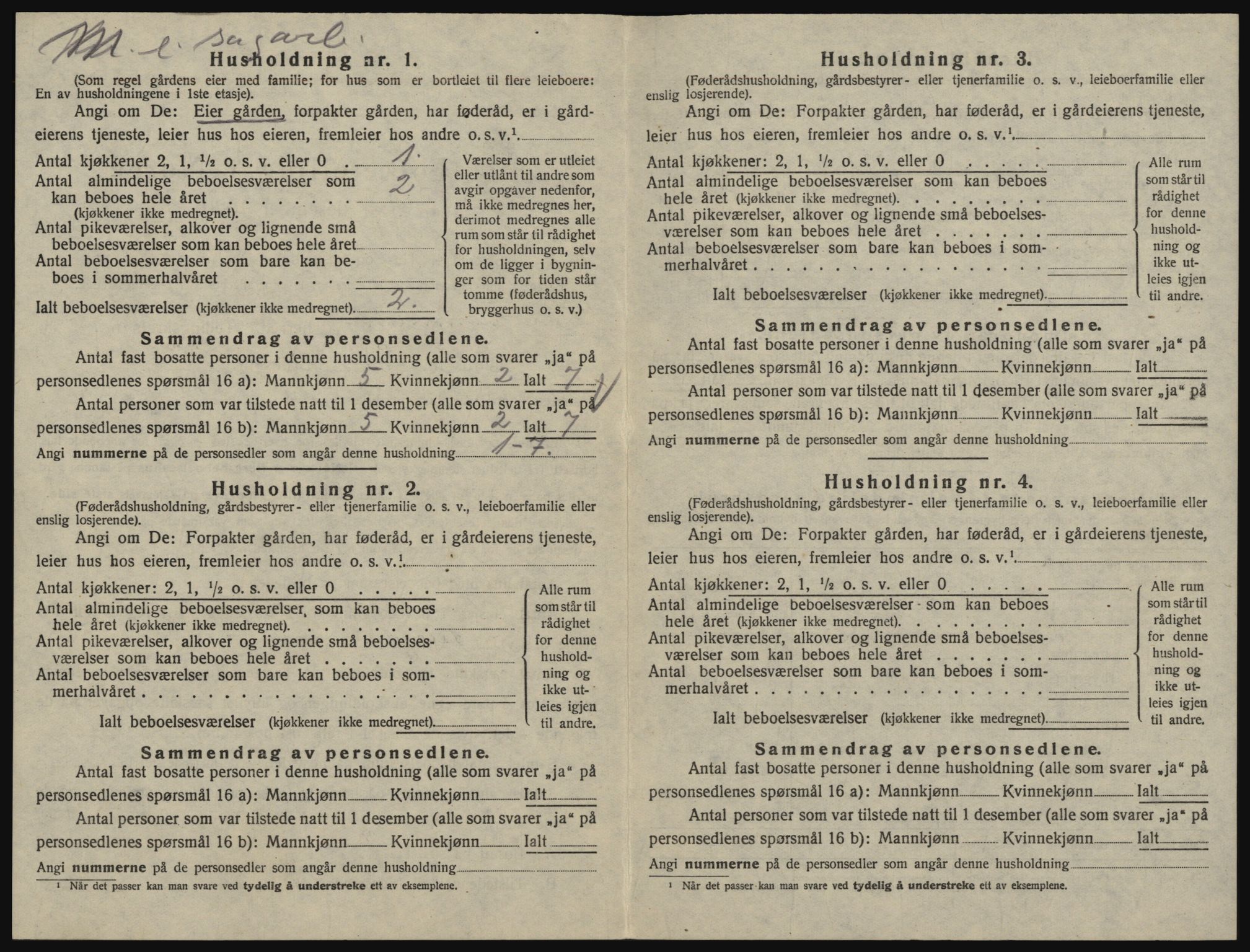 SAO, 1920 census for Glemmen, 1920, p. 452