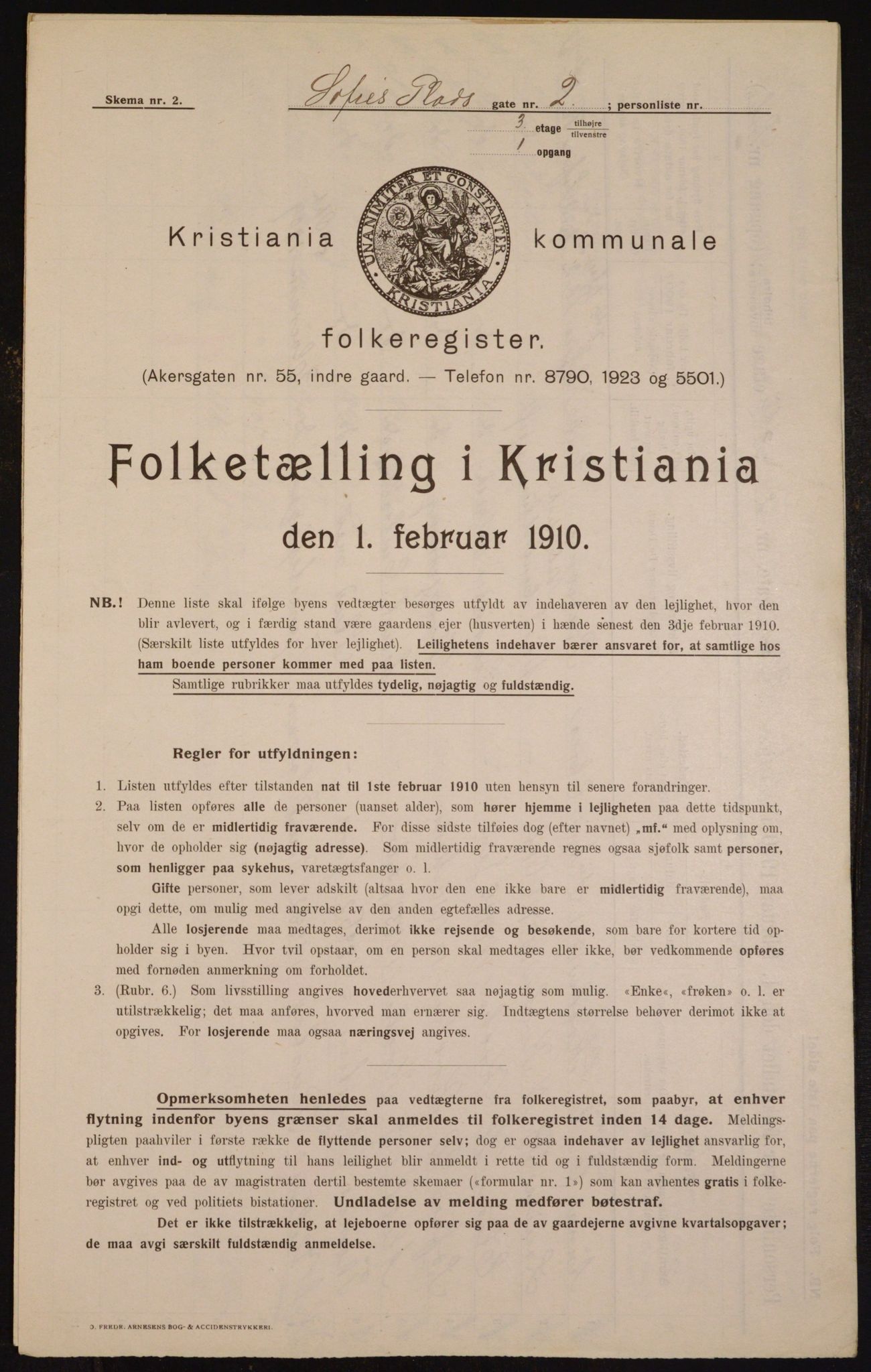 OBA, Municipal Census 1910 for Kristiania, 1910, p. 94713