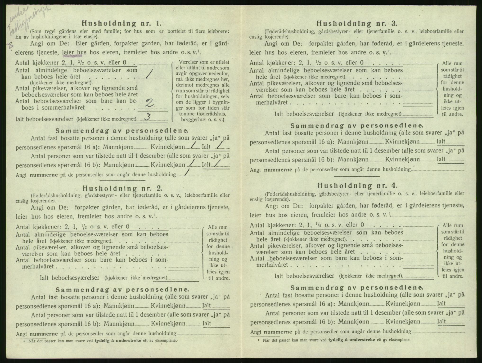 SAT, 1920 census for Halsa, 1920, p. 213