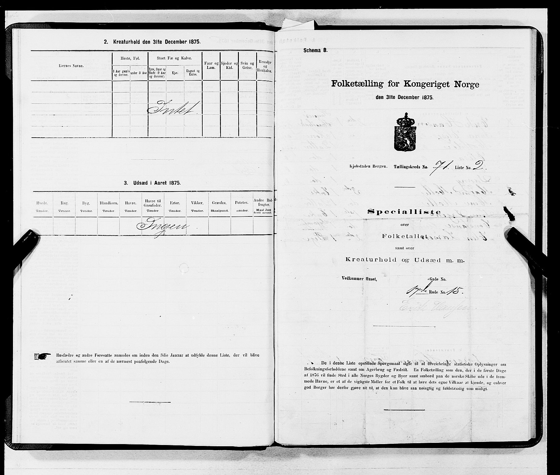 SAB, 1875 census for 1301 Bergen, 1875, p. 3768