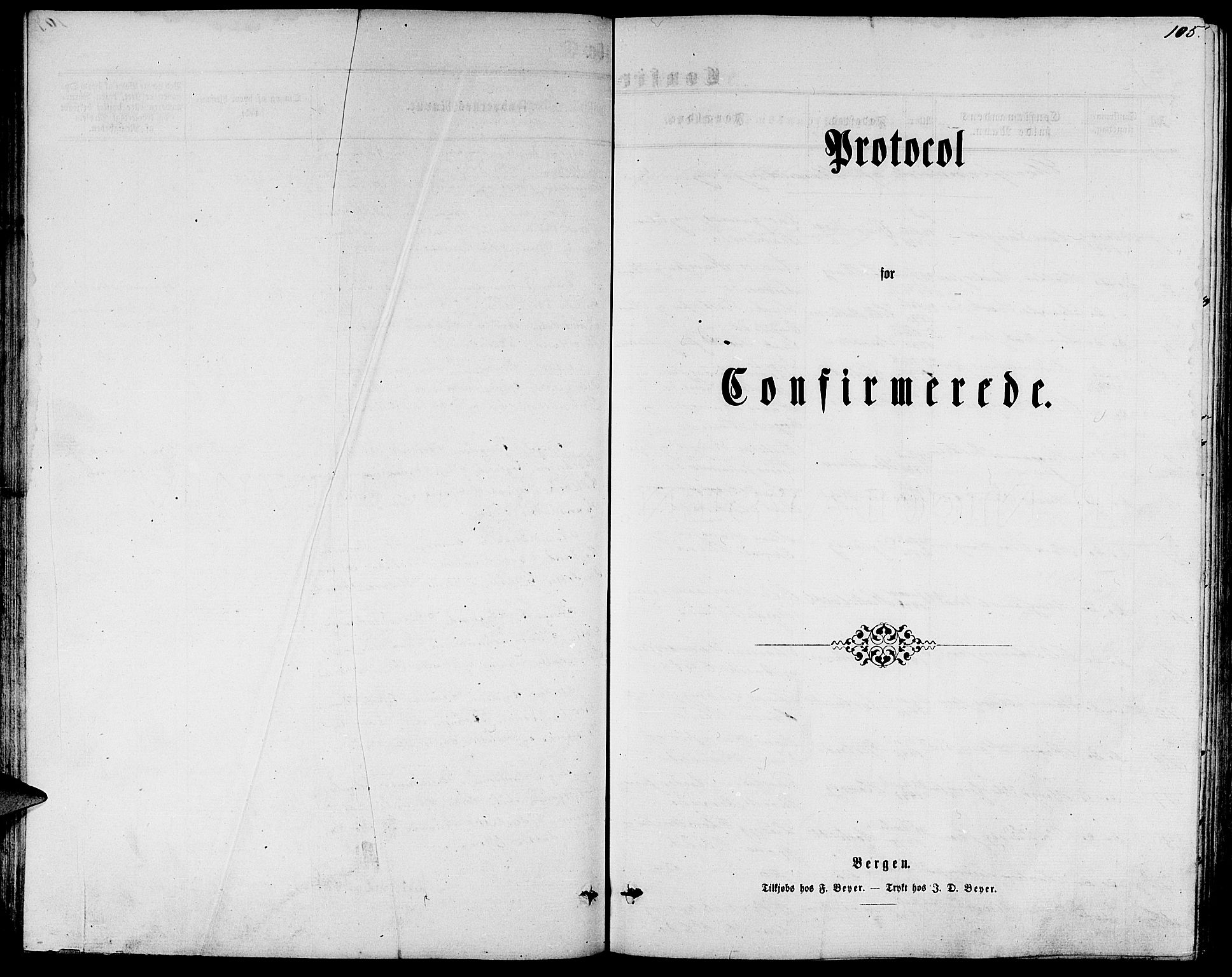 Fusa sokneprestembete, SAB/A-75401/H/Hab: Parish register (copy) no. C 1, 1861-1885, p. 105