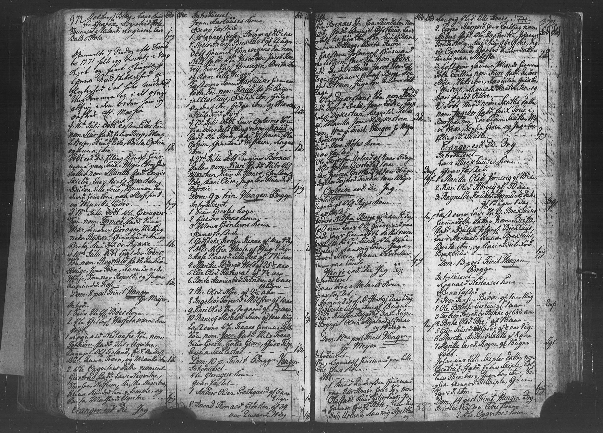 Voss sokneprestembete, SAB/A-79001/H/Haa: Parish register (official) no. A 8, 1752-1780, p. 372-373