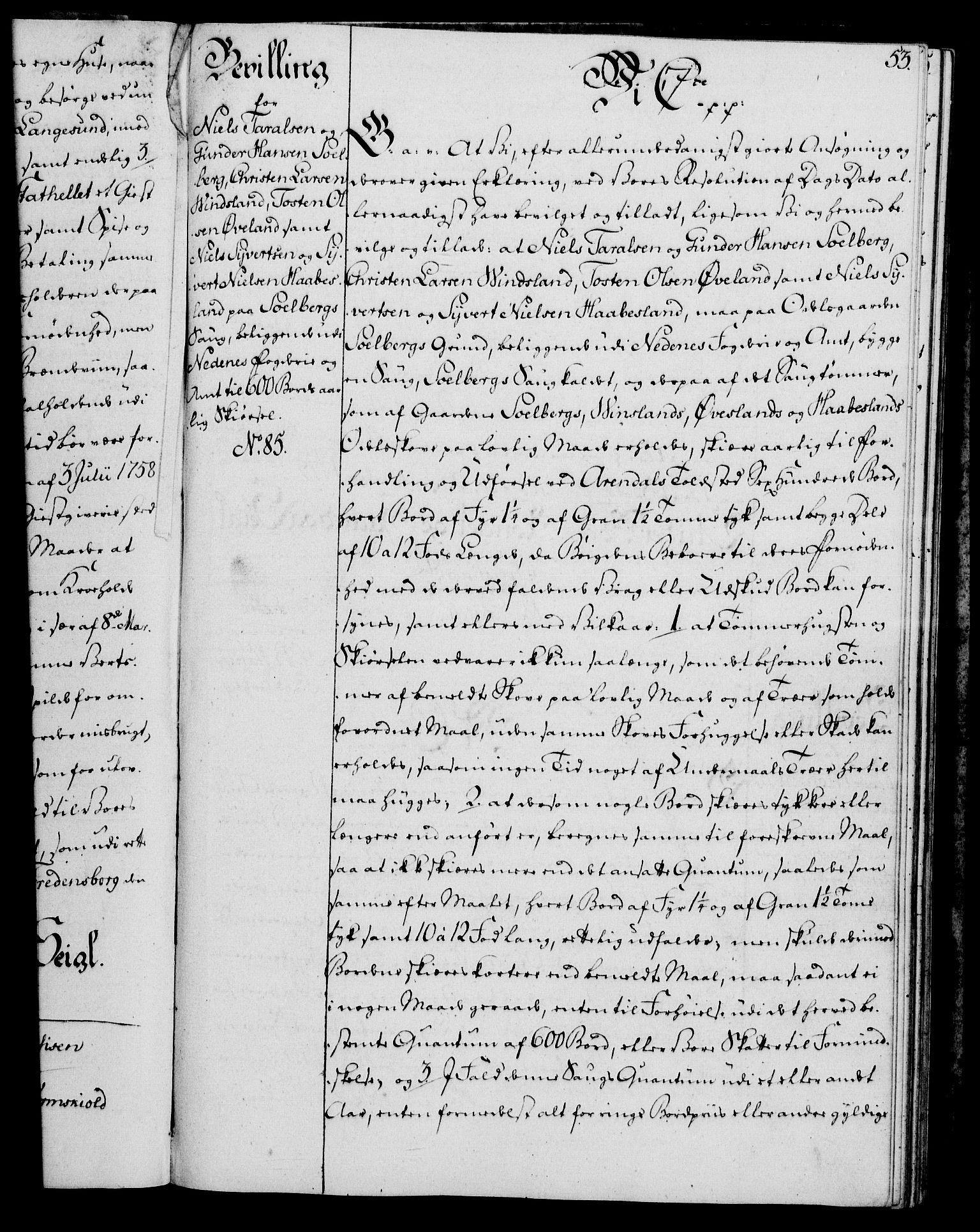 Rentekammeret, Kammerkanselliet, AV/RA-EA-3111/G/Gg/Gga/L0011: Norsk ekspedisjonsprotokoll med register (merket RK 53.11), 1779-1781, p. 53