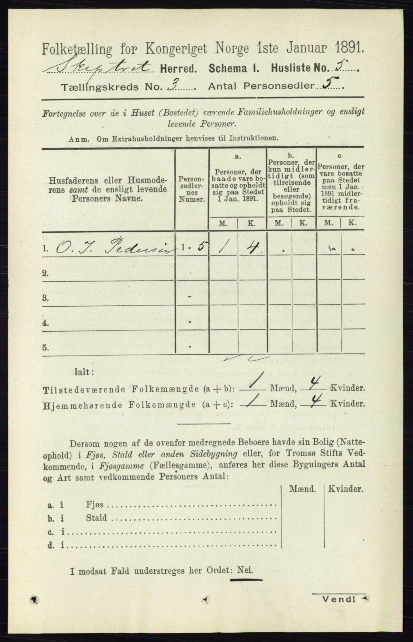 RA, 1891 census for 0127 Skiptvet, 1891, p. 1135