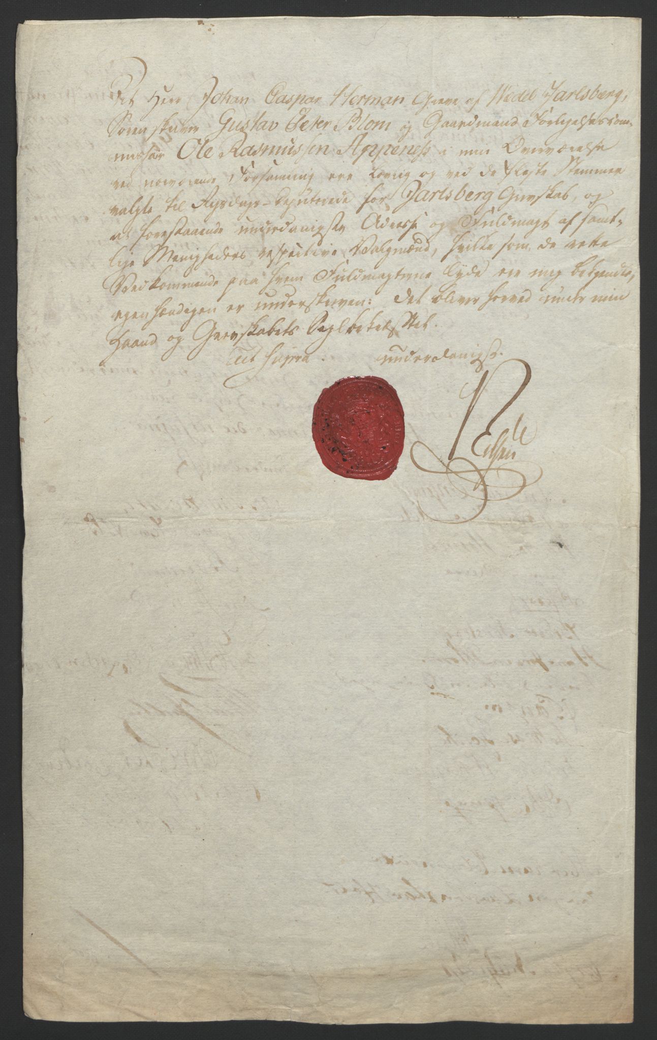Statsrådssekretariatet, RA/S-1001/D/Db/L0008: Fullmakter for Eidsvollsrepresentantene i 1814. , 1814, p. 5