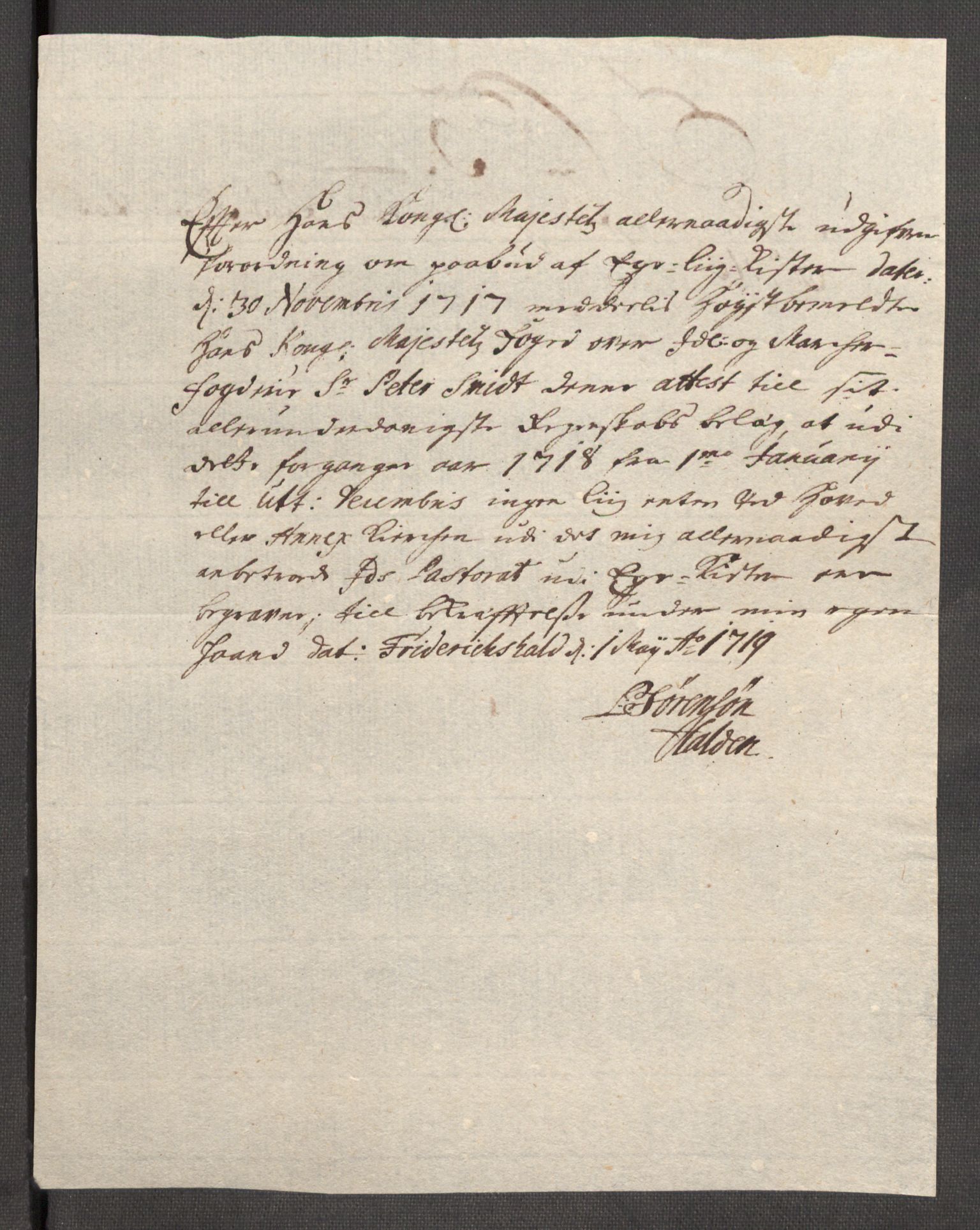 Rentekammeret inntil 1814, Reviderte regnskaper, Fogderegnskap, AV/RA-EA-4092/R01/L0024: Fogderegnskap Idd og Marker, 1717-1718, p. 258