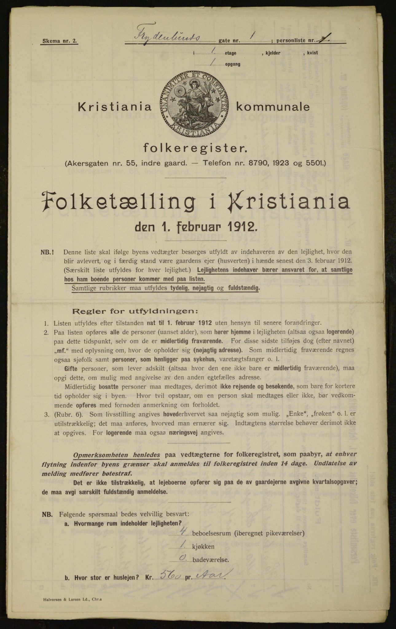 OBA, Municipal Census 1912 for Kristiania, 1912, p. 27808