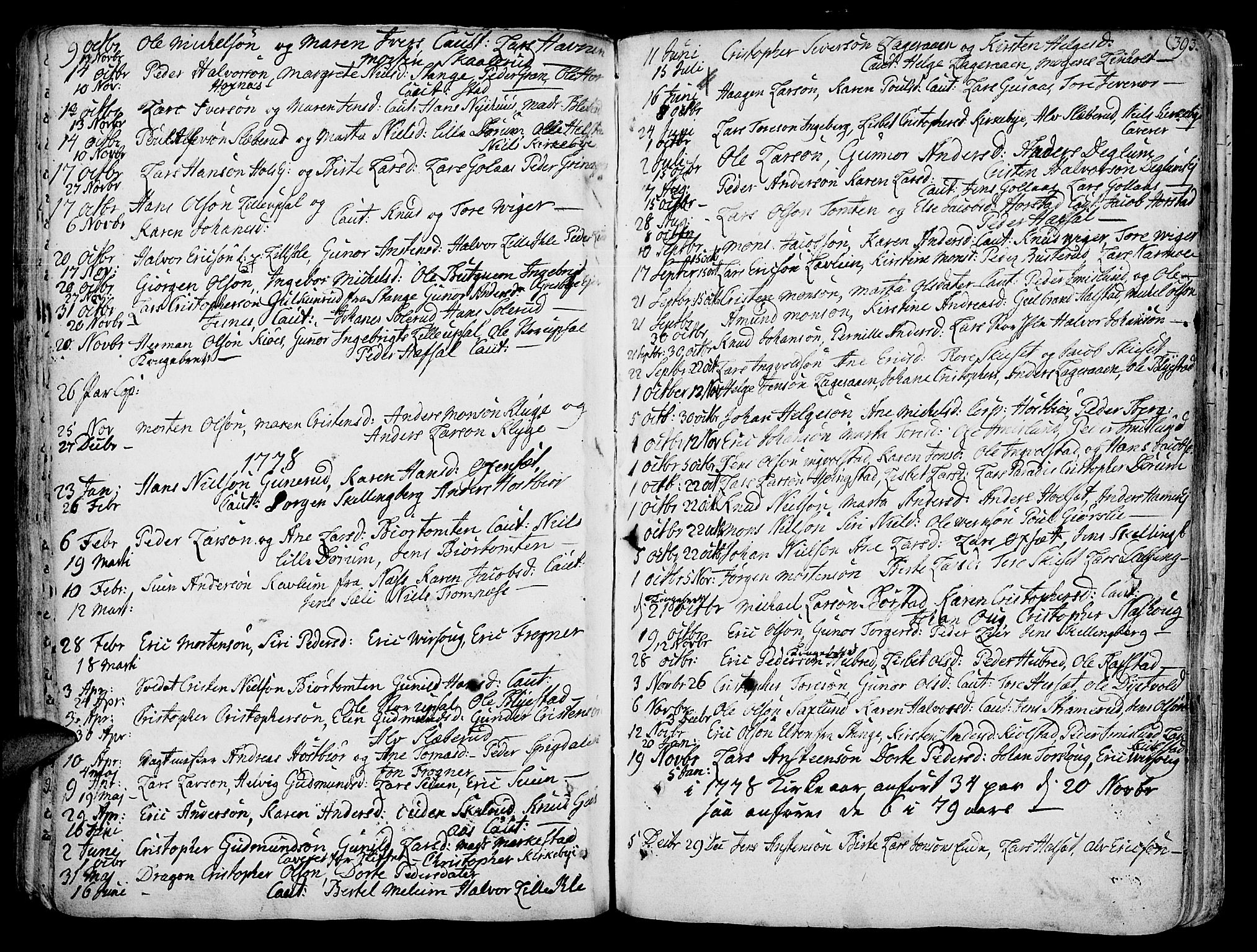 Vang prestekontor, Hedmark, AV/SAH-PREST-008/H/Ha/Haa/L0003: Parish register (official) no. 3, 1734-1809, p. 393