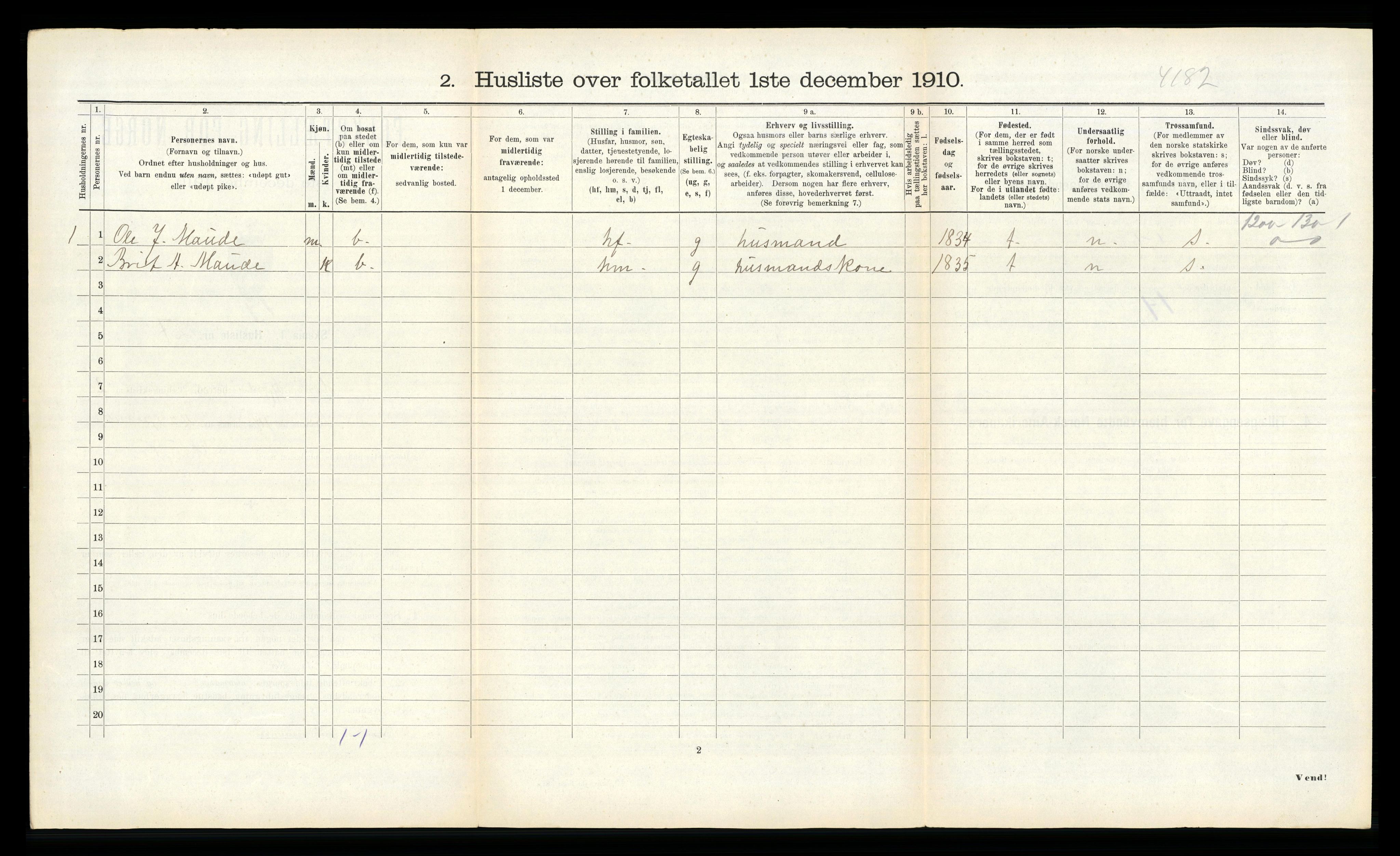 RA, 1910 census for Hjørundfjord, 1910, p. 121