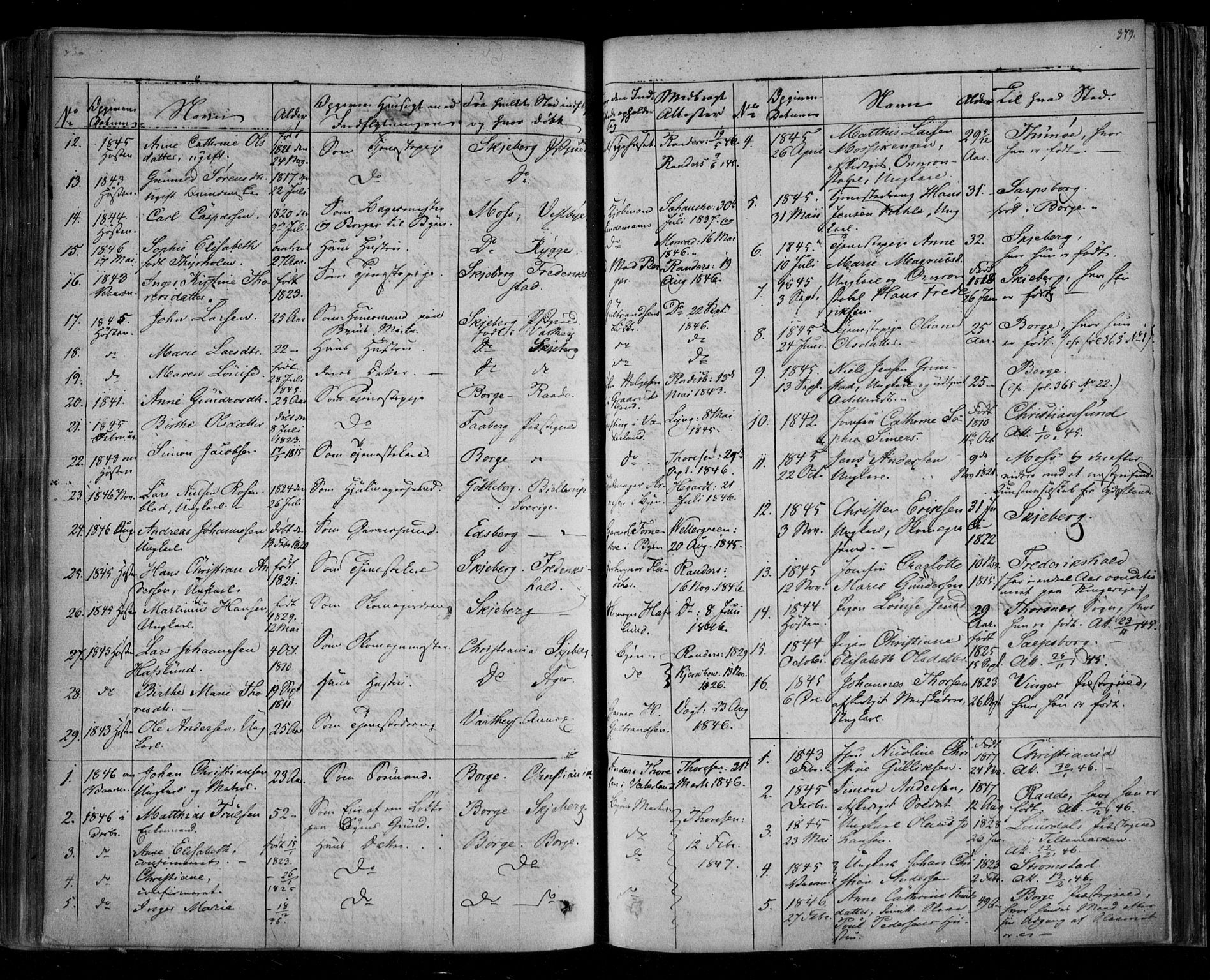 Fredrikstad prestekontor Kirkebøker, AV/SAO-A-11082/F/Fa/L0005: Parish register (official) no. 5, 1835-1856, p. 379