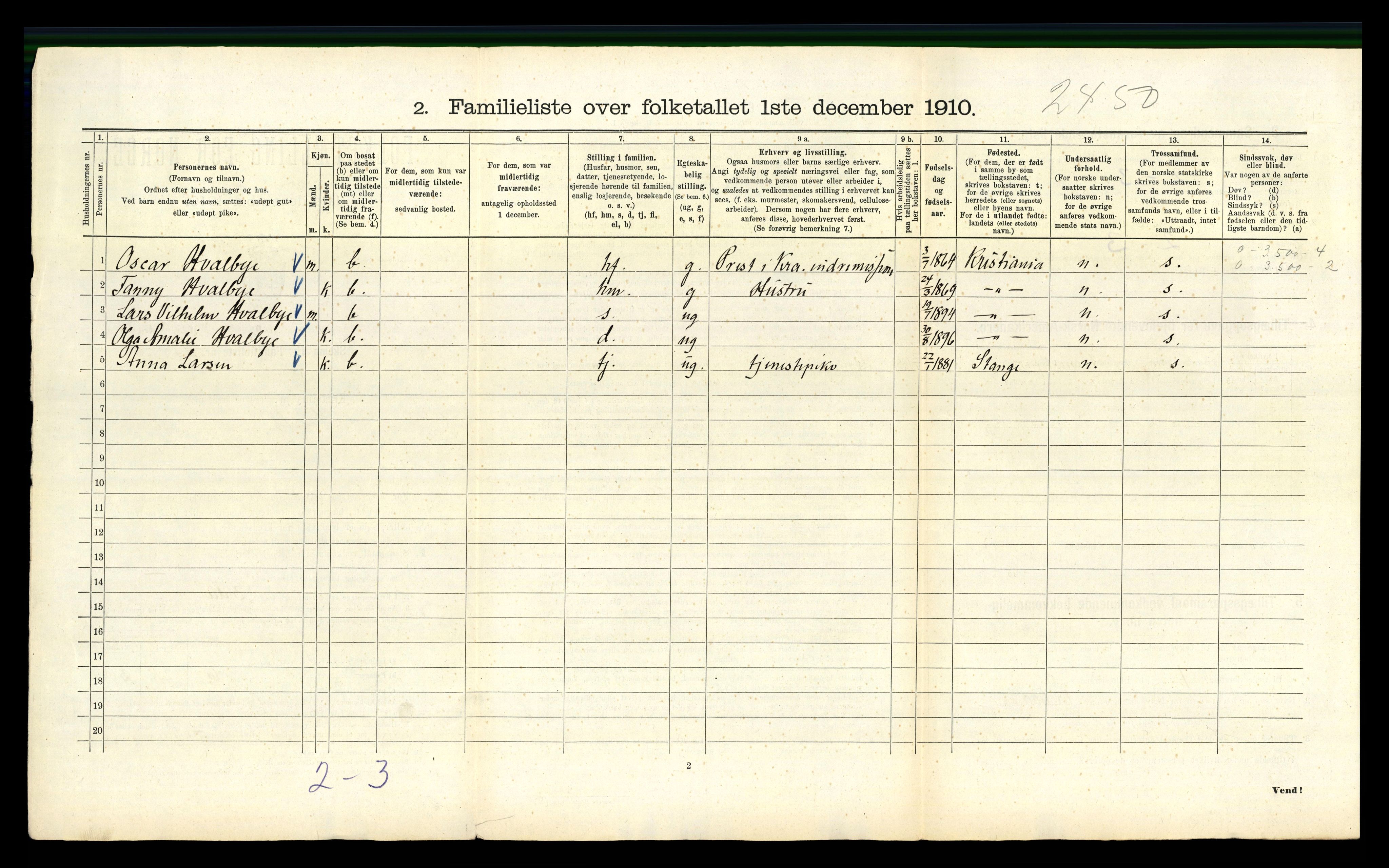 RA, 1910 census for Kristiania, 1910, p. 40044