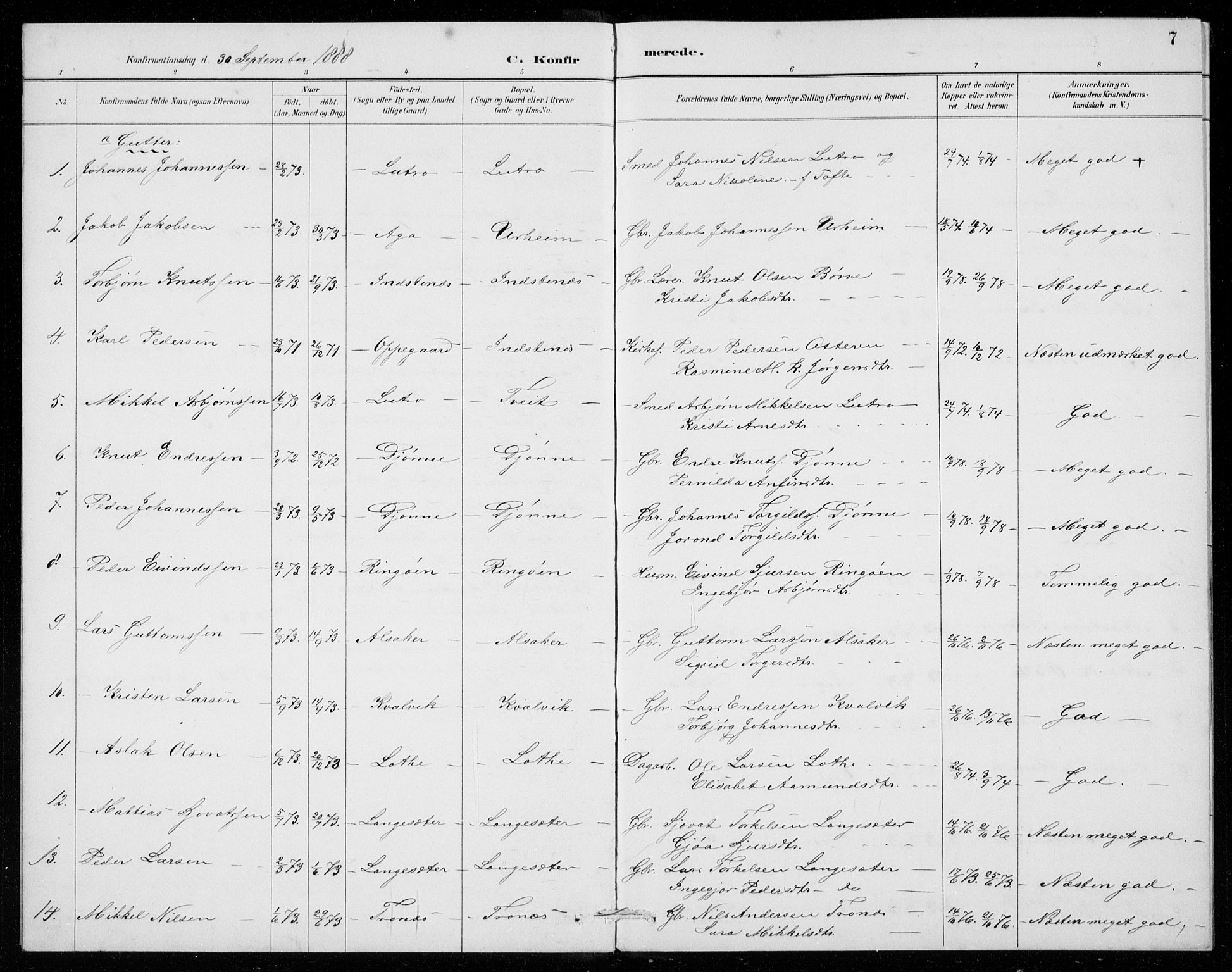 Ullensvang sokneprestembete, SAB/A-78701/H/Hab: Parish register (copy) no. E  8, 1887-1923, p. 7