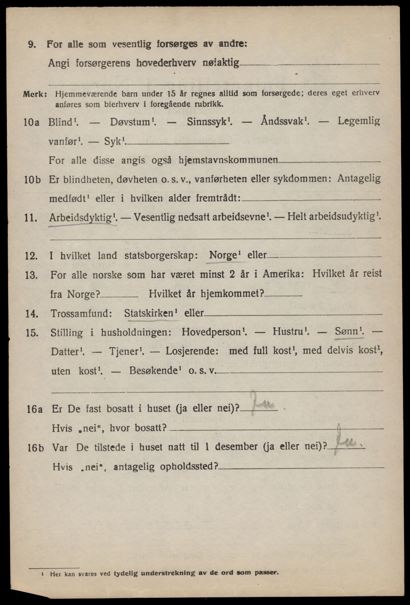 SAST, 1920 census for Forsand, 1920, p. 1428