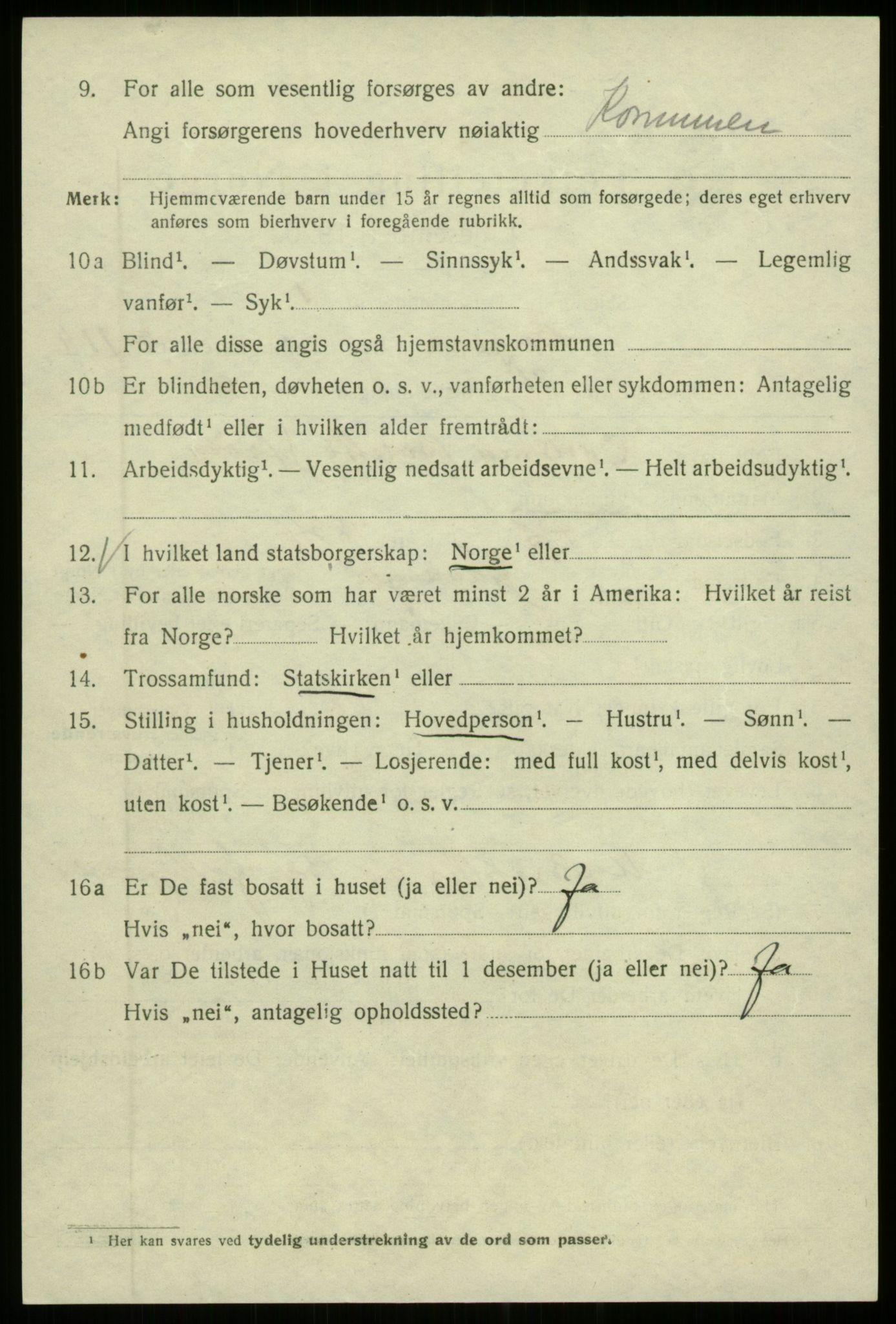 SAB, 1920 census for Bergen, 1920, p. 194935