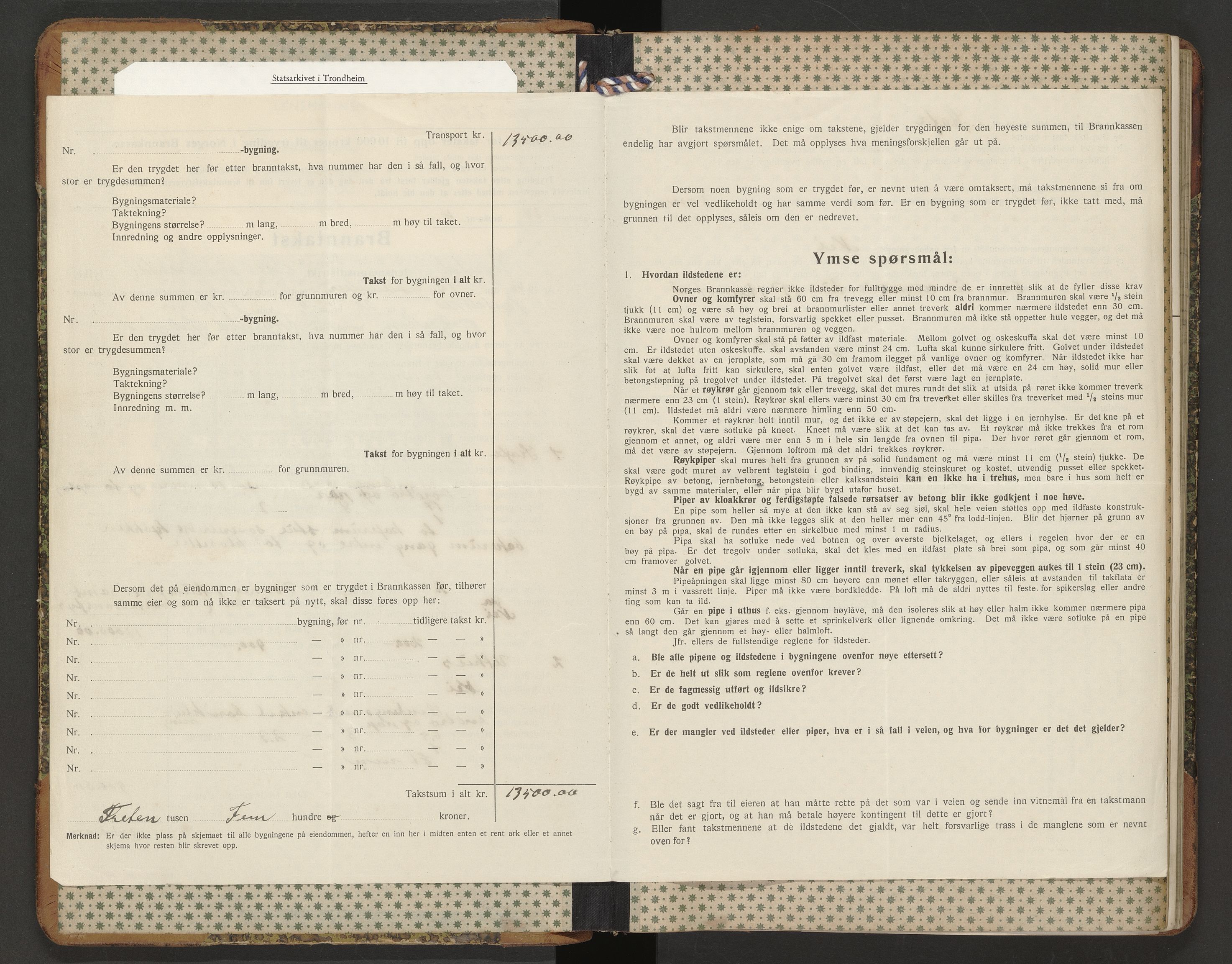 Norges Brannkasse Romsdal, AV/SAT-A-5499/Fb/L0002: Branntakstprotokoll, 1916-1950