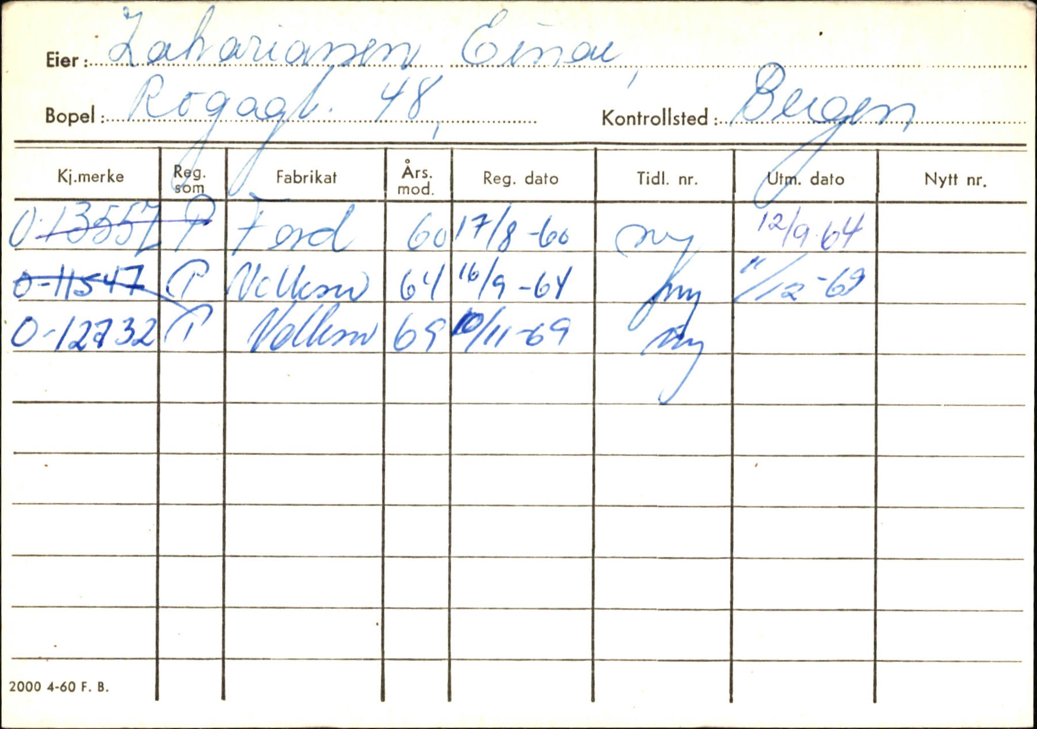 Statens vegvesen, Hordaland vegkontor, AV/SAB-A-5201/2/Hb/L0037: O-eierkort W-P, 1920-1971, p. 973