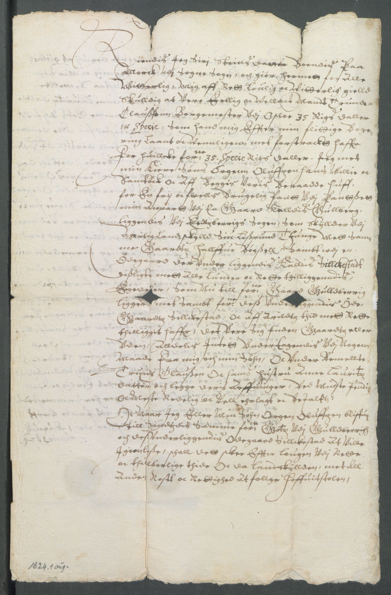 Riksarkivets diplomsamling, AV/RA-EA-5965/F02/L0134: Dokumenter, 1624, p. 26