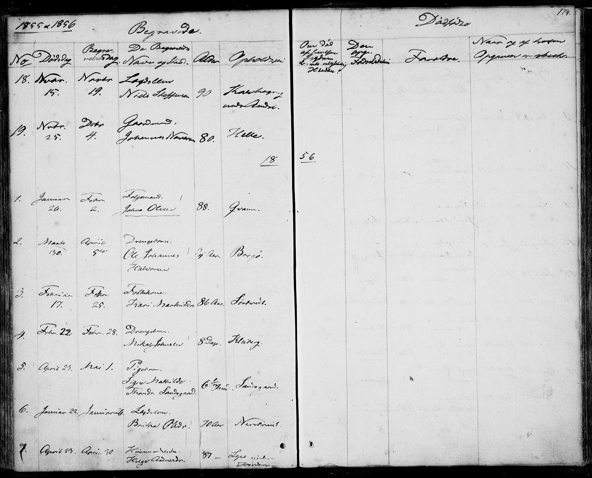 Nedstrand sokneprestkontor, AV/SAST-A-101841/01/IV: Parish register (official) no. A 8, 1839-1860, p. 174