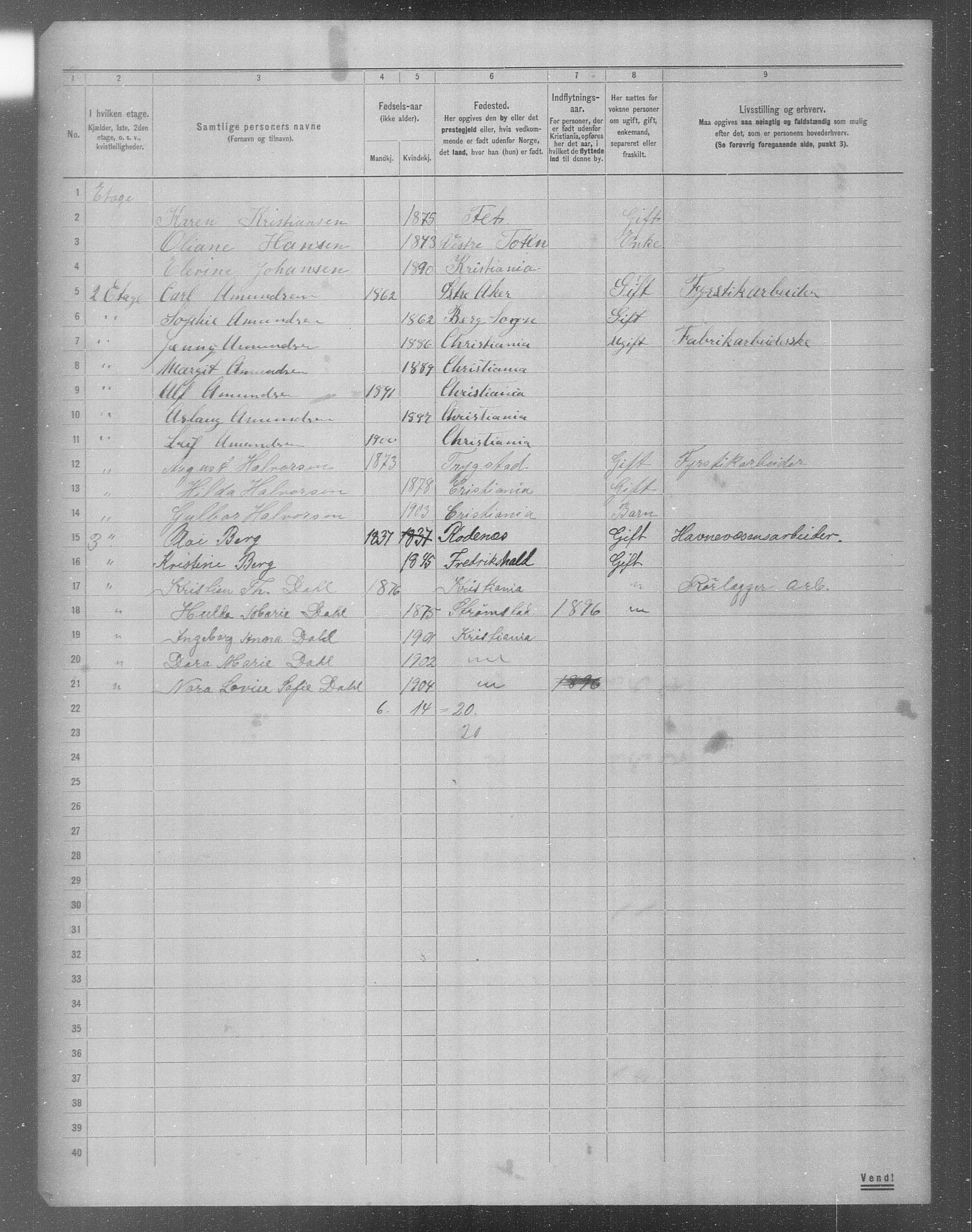 OBA, Municipal Census 1904 for Kristiania, 1904, p. 14333