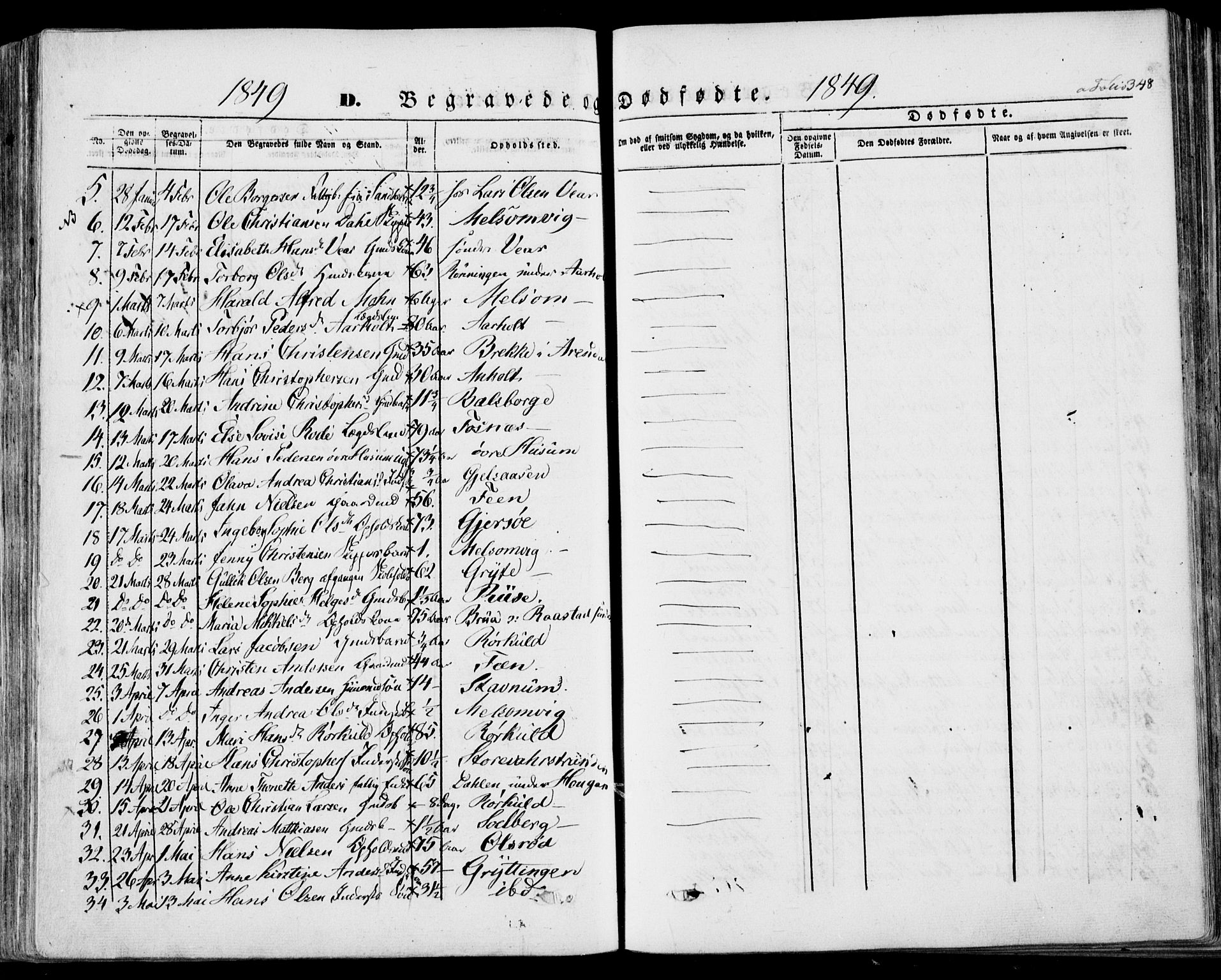 Stokke kirkebøker, AV/SAKO-A-320/F/Fa/L0007: Parish register (official) no. I 7, 1844-1857, p. 348