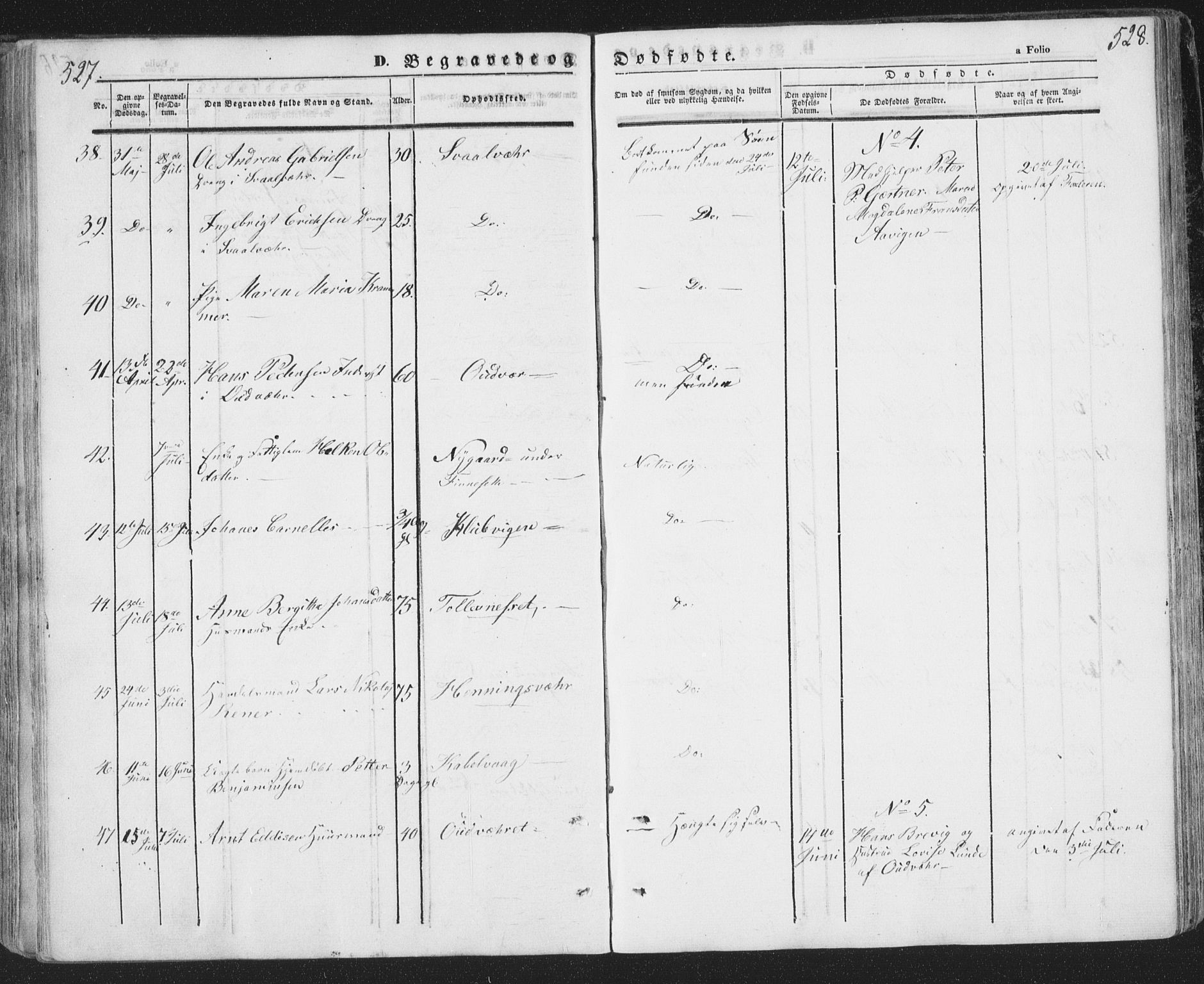 Ministerialprotokoller, klokkerbøker og fødselsregistre - Nordland, AV/SAT-A-1459/874/L1072: Parish register (copy) no. 874C01, 1843-1859, p. 527-528