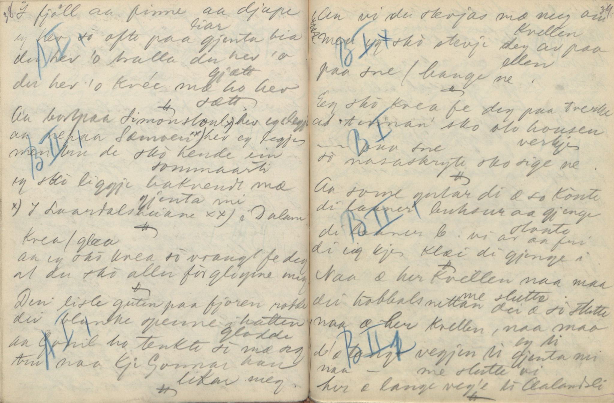 Rikard Berge, TEMU/TGM-A-1003/F/L0004/0002/0003: 101-159 / 102-105 Ymse oppskrifter. Dalane. Gotuholt: loft, klæsask m.m., 1907, p. 38-39