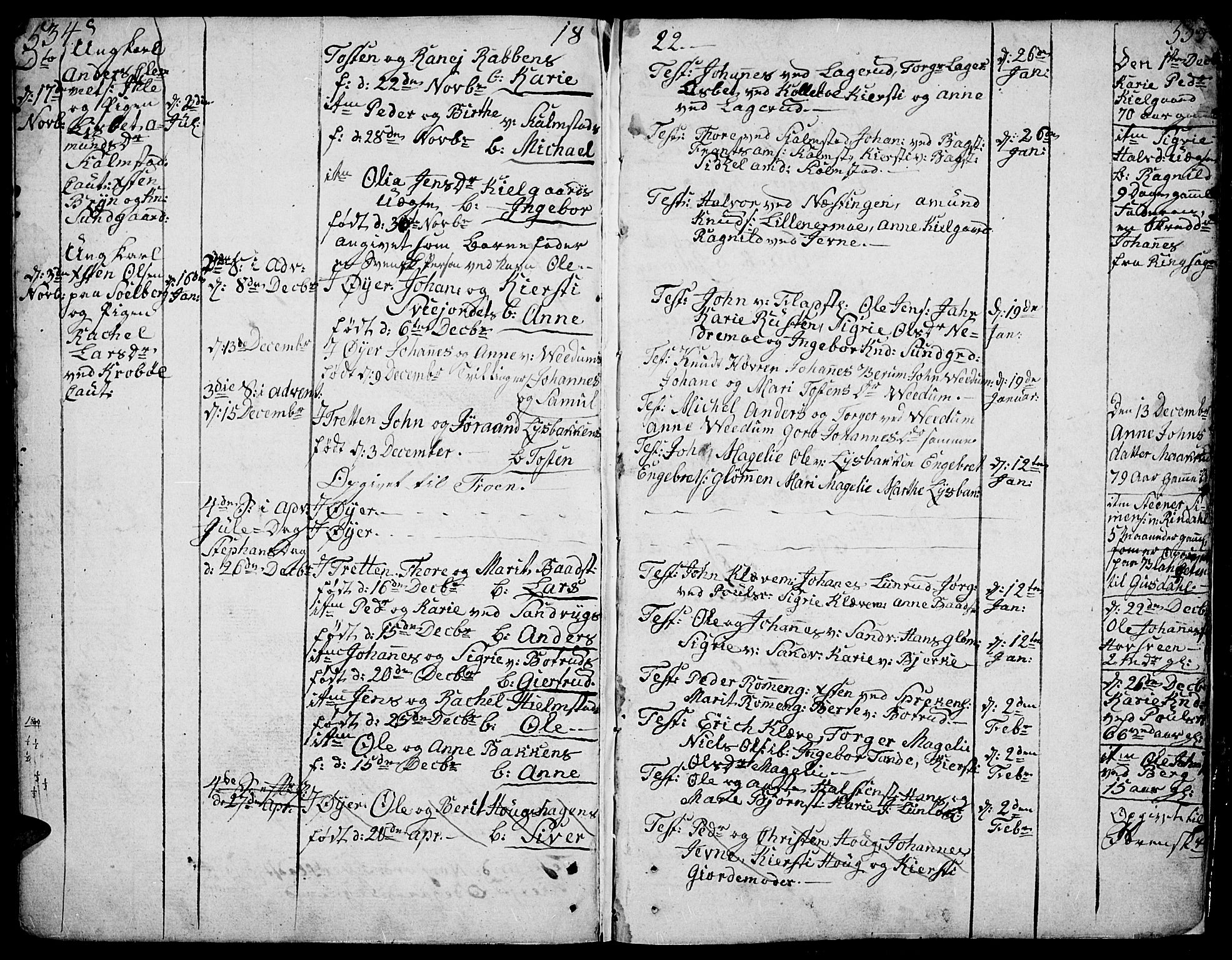 Øyer prestekontor, SAH/PREST-084/H/Ha/Haa/L0003: Parish register (official) no. 3, 1784-1824, p. 534-535