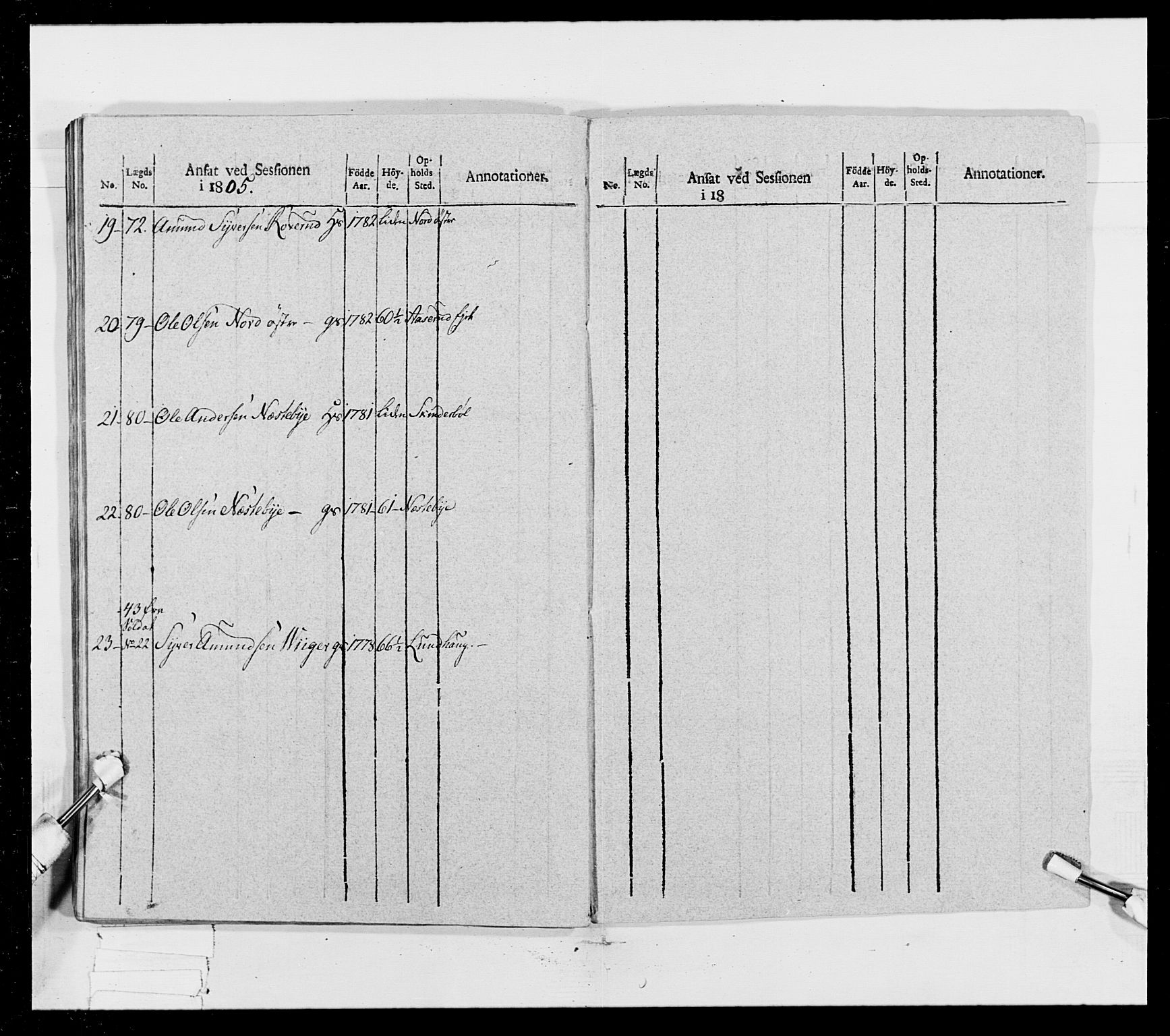 Generalitets- og kommissariatskollegiet, Det kongelige norske kommissariatskollegium, AV/RA-EA-5420/E/Eh/L0023: Norske jegerkorps, 1805, p. 383