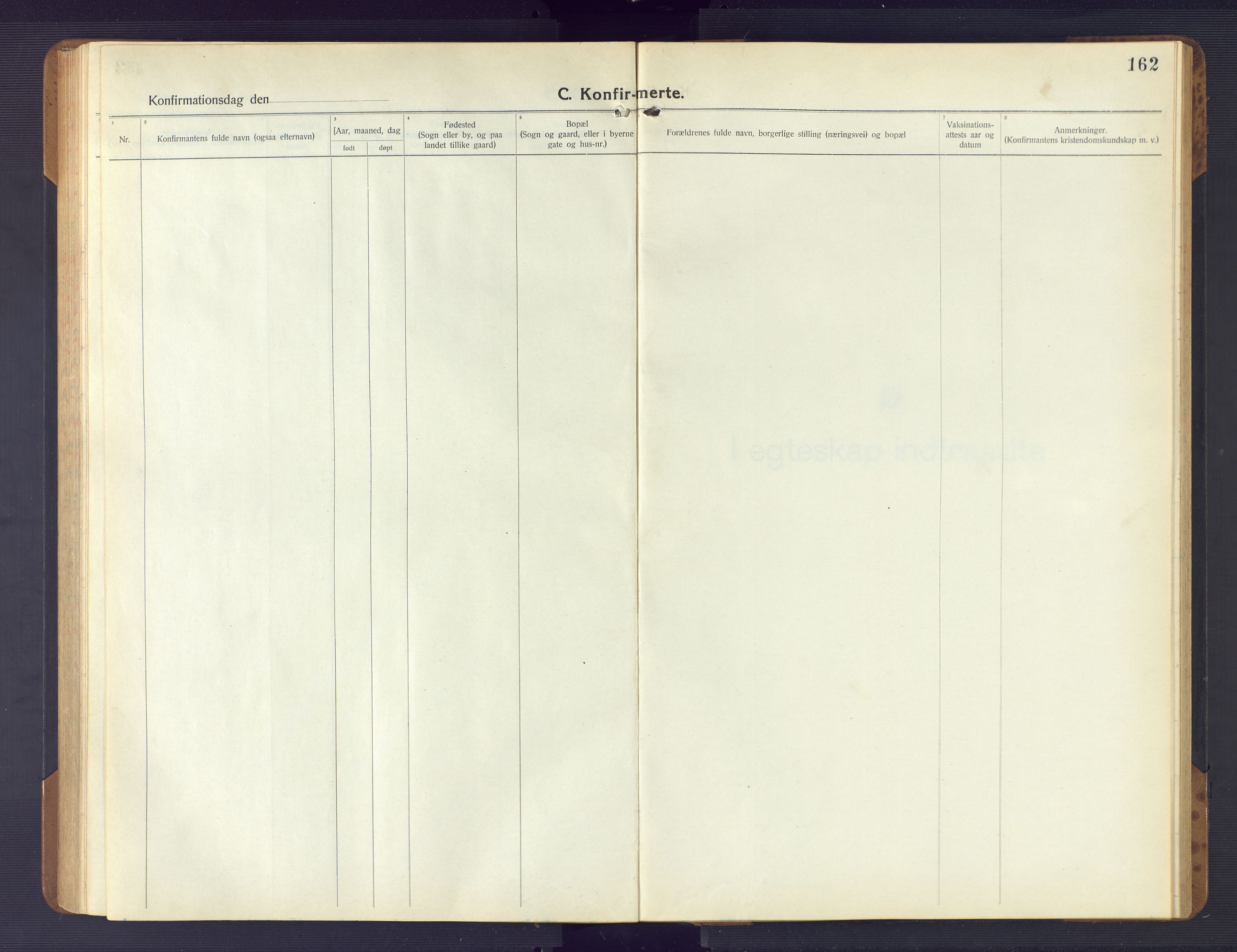 Dypvåg sokneprestkontor, AV/SAK-1111-0007/F/Fb/Fba/L0015: Parish register (copy) no. B 15, 1922-1949, p. 162