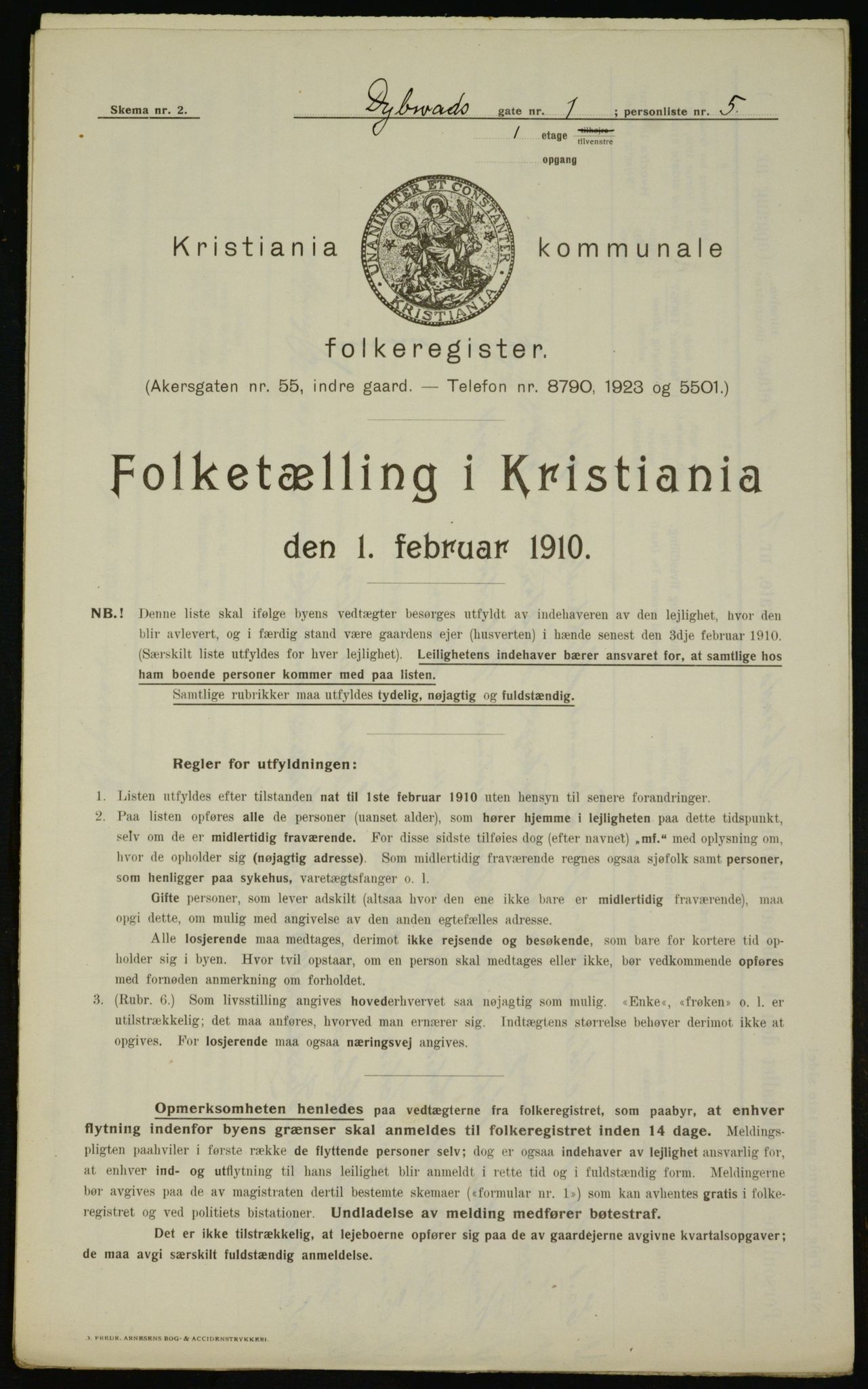 OBA, Municipal Census 1910 for Kristiania, 1910, p. 16546