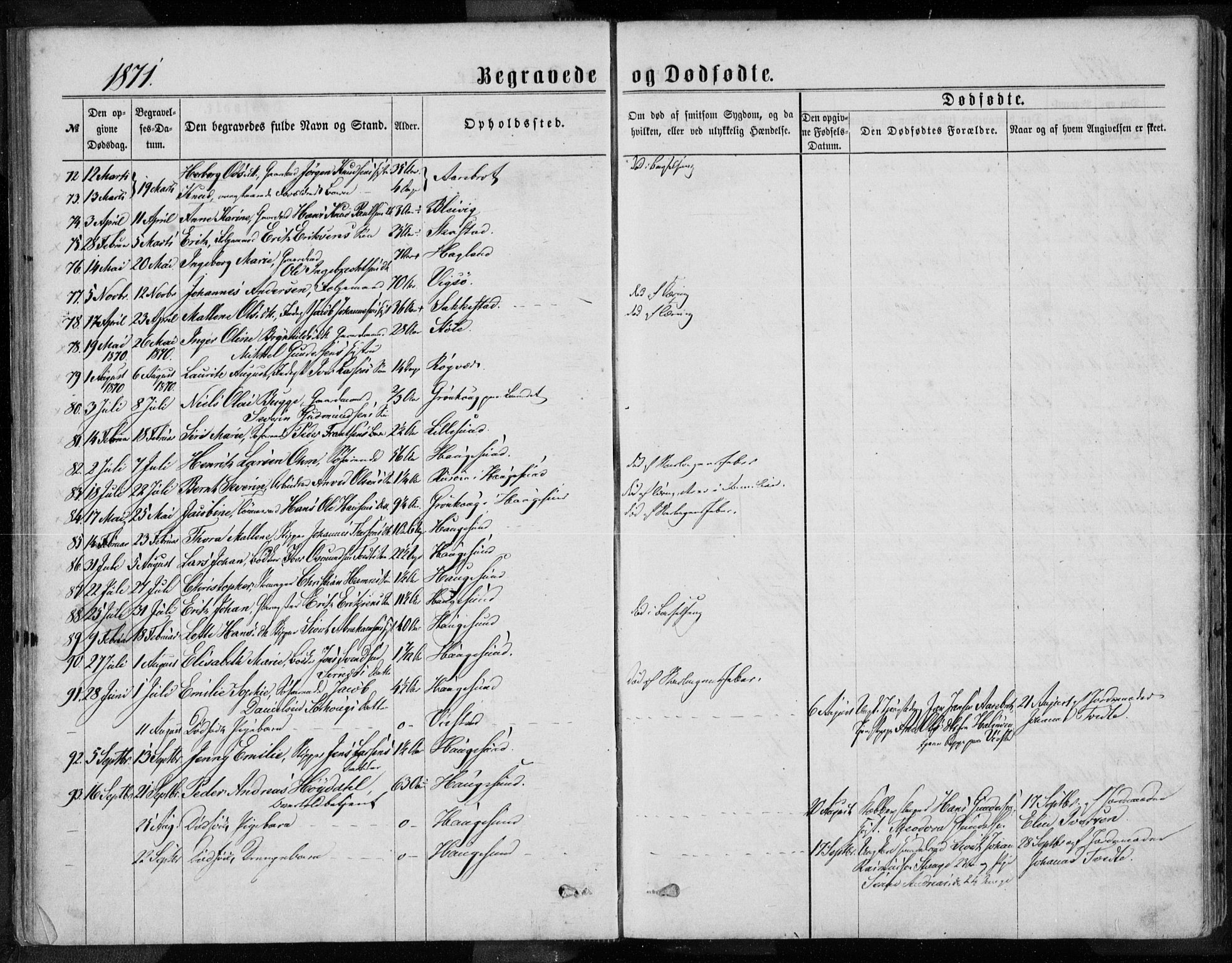 Torvastad sokneprestkontor, AV/SAST-A -101857/H/Ha/Haa/L0013: Parish register (official) no. A 12.2, 1867-1877