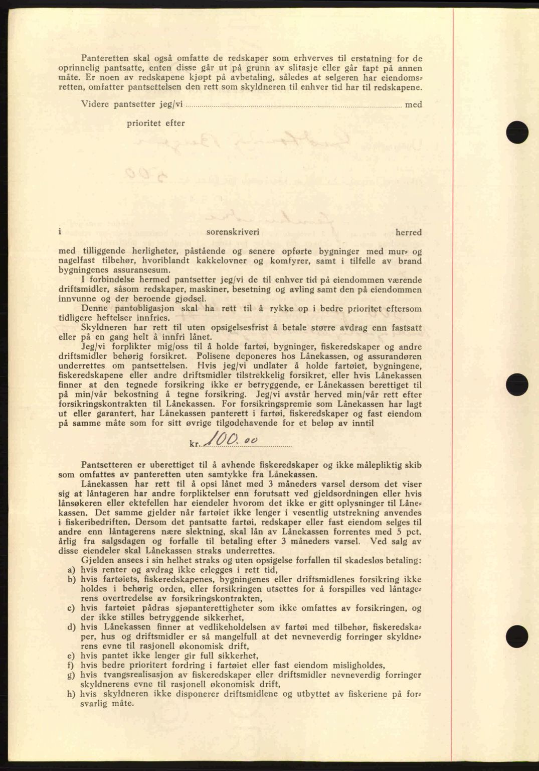 Nordmøre sorenskriveri, AV/SAT-A-4132/1/2/2Ca: Mortgage book no. B87, 1940-1941, Diary no: : 1485/1940