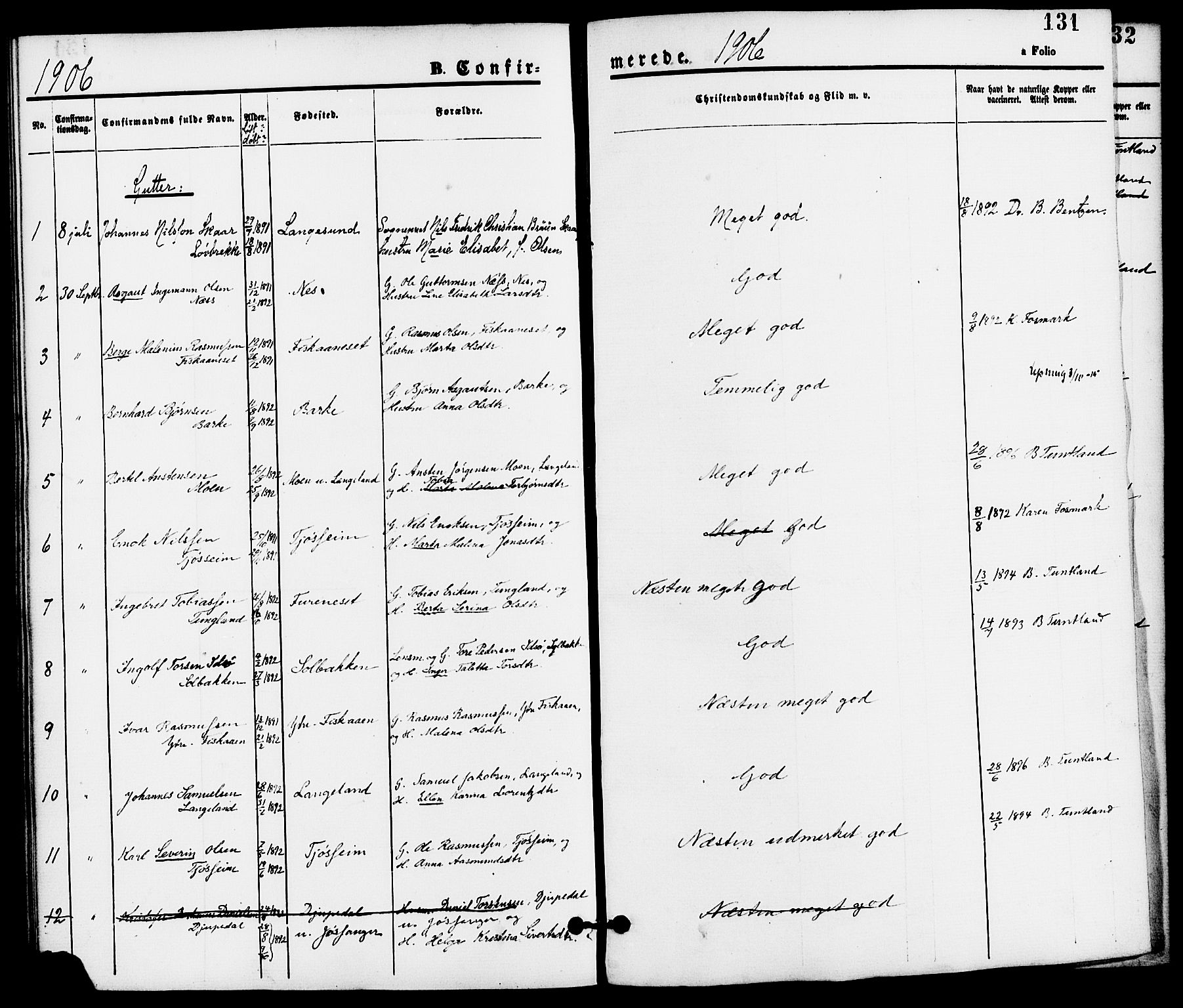 Strand sokneprestkontor, SAST/A-101828/H/Ha/Haa/L0008: Parish register (official) no. A 8, 1874-1907, p. 131